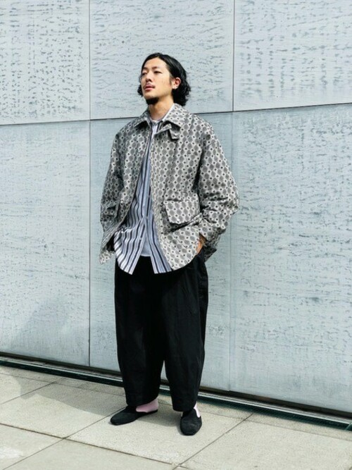 ユニセックスアイテム》小紋柄ジャガードプライムオーバー