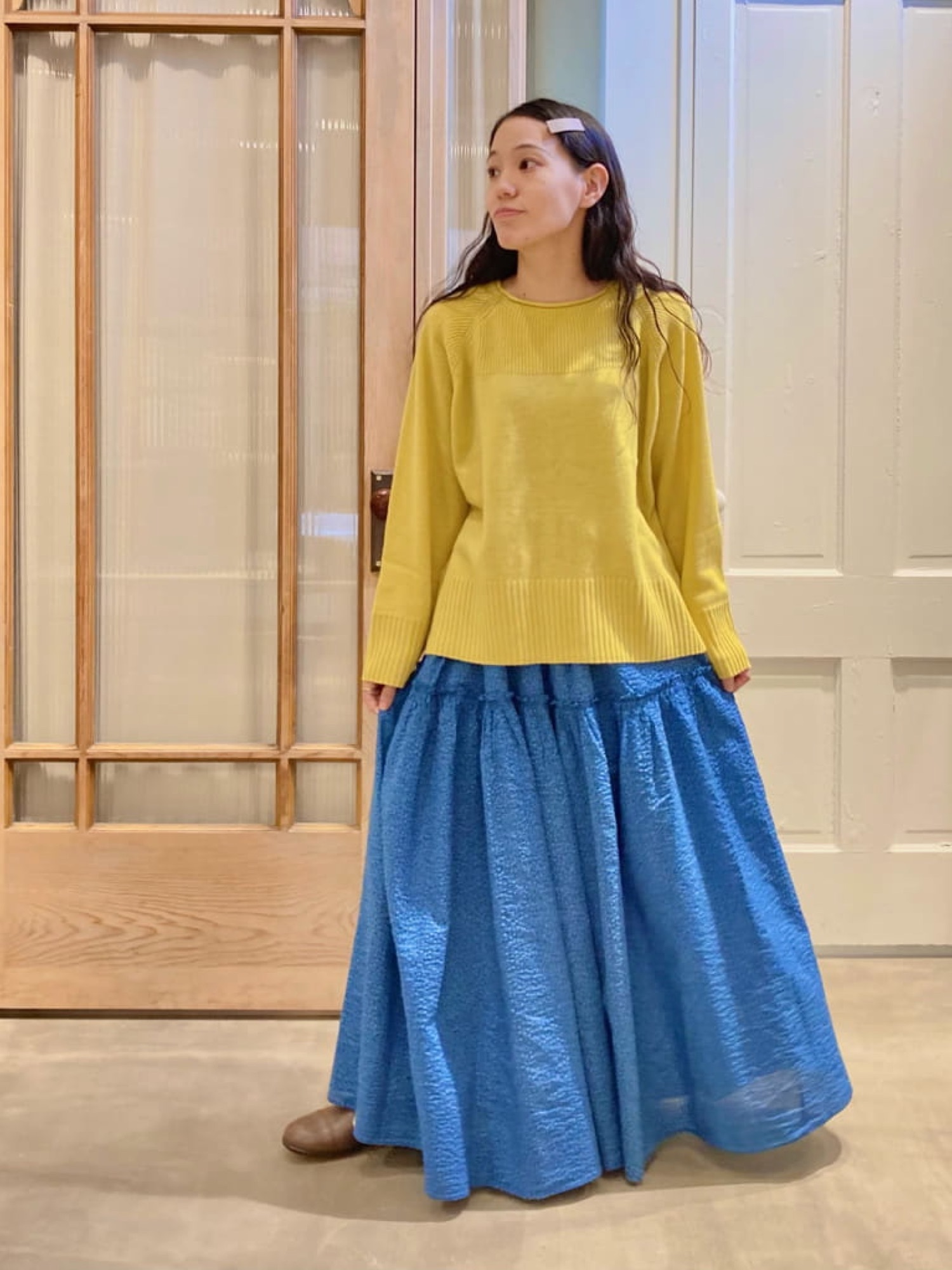 bulle de savon over dye ティアードスカート