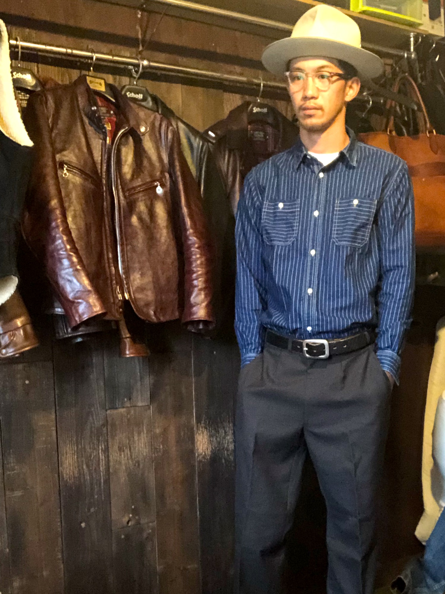 schott（ショット）の「Schott/ショット/WABASHI L/S SHIRT