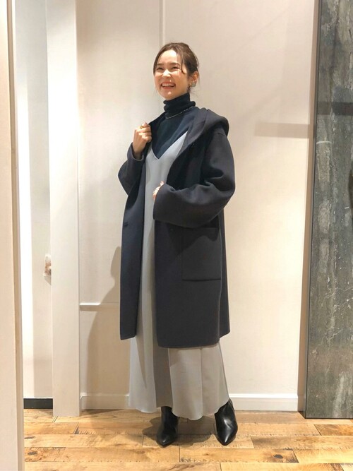 イエナ　Hamilton　リバーフードコート　ネイビー　着用感のない美品