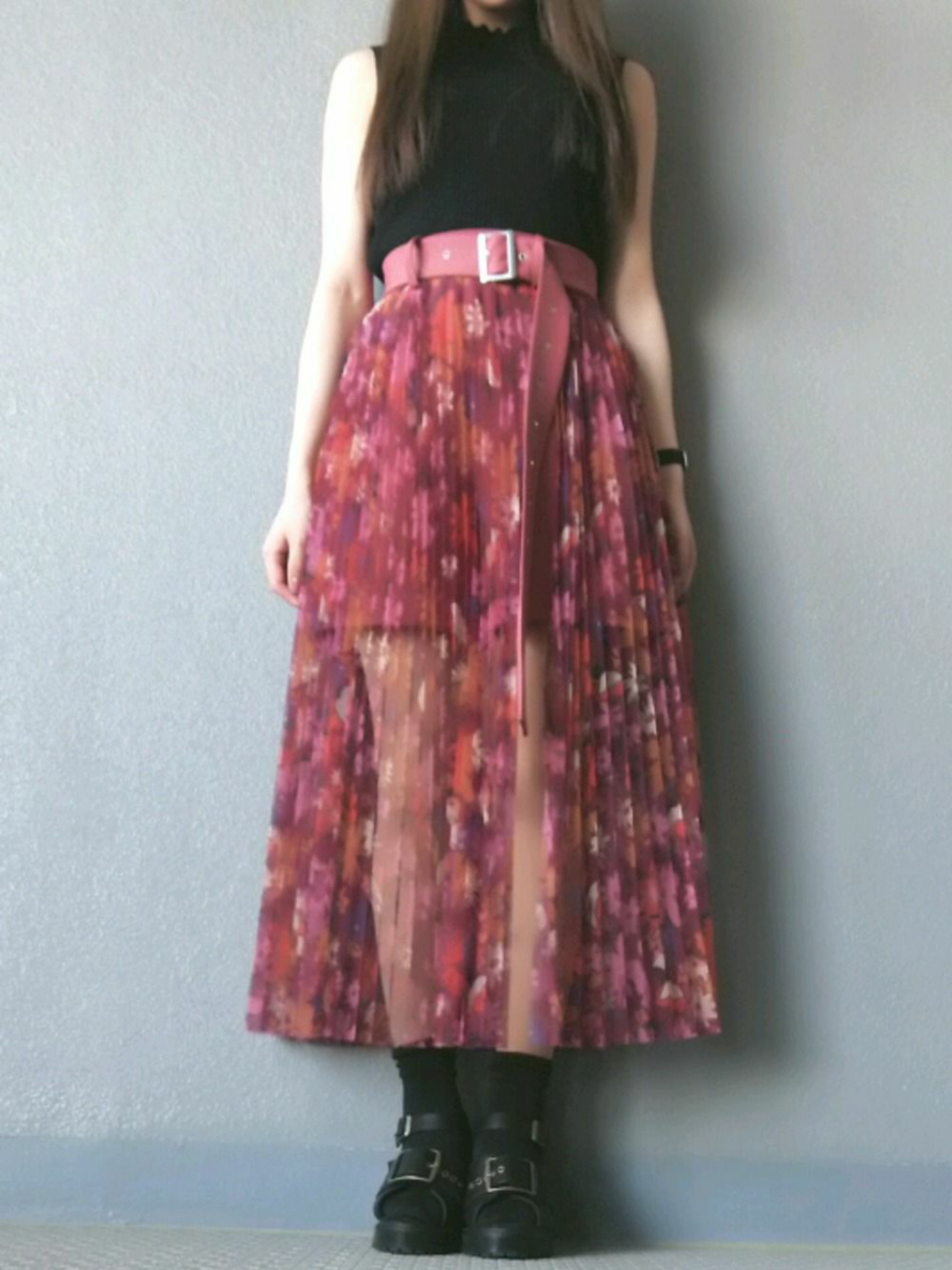 REDYAZEL（レディアゼル）の「オリジナルフラワープリーツスカパン  