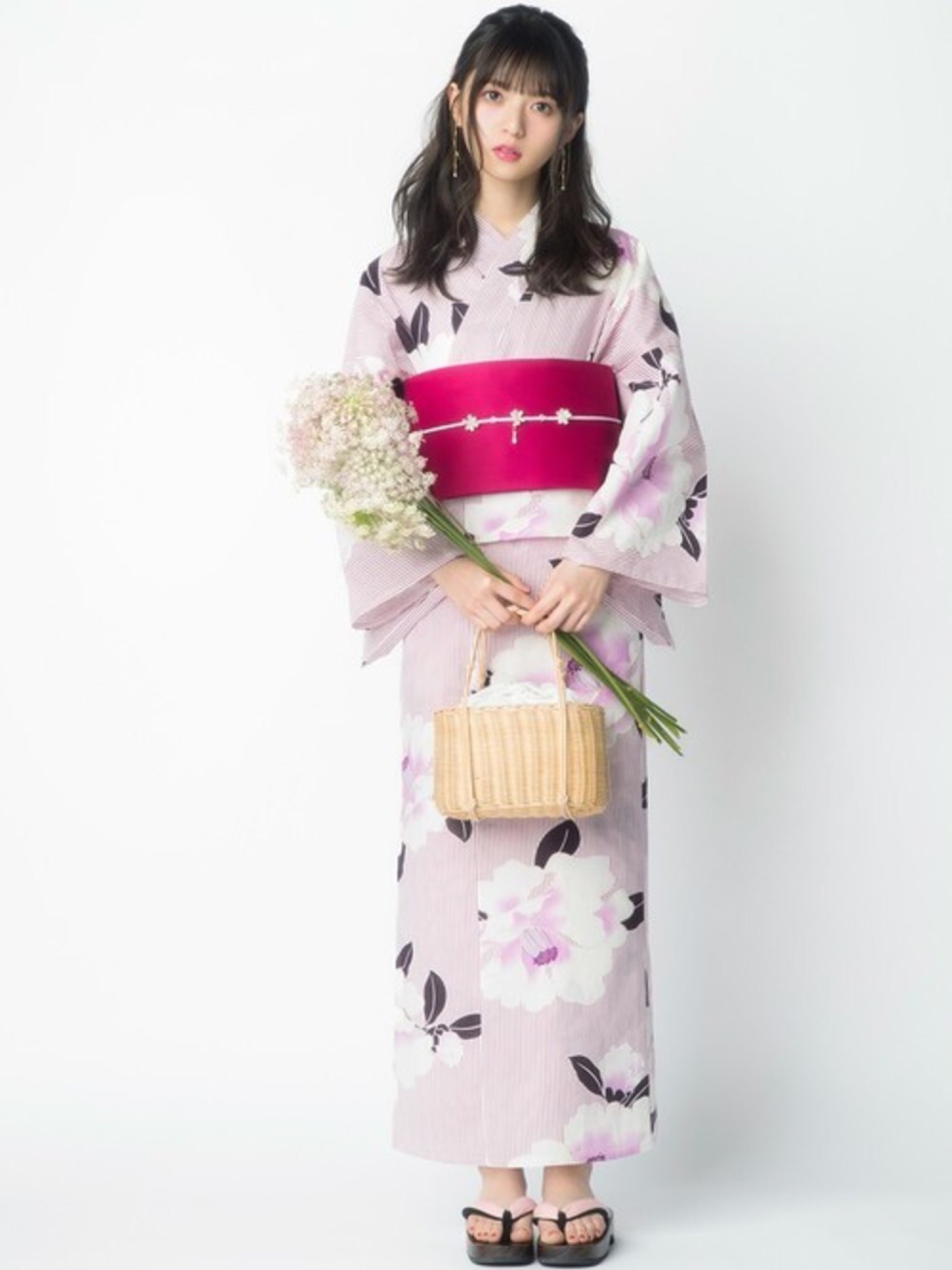 グレイル GRL ストライプ椿浴衣セット グレイル 浴衣 ストライプ椿浴衣