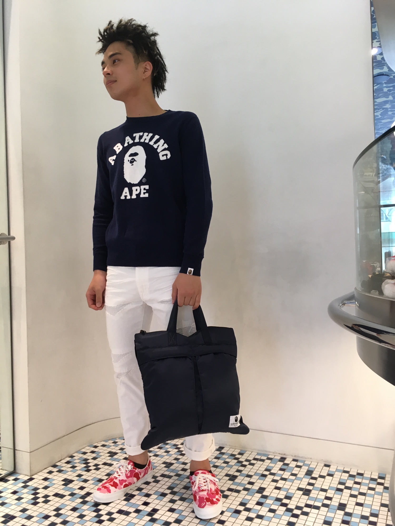 A BATHING APE（アベイシングエイプ）の「PADDED NYLON TOTE （トート 