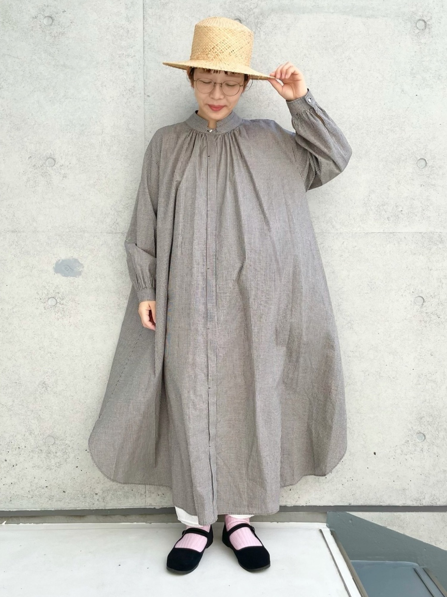 Malle（マル）の「Malle cotton poplin モノグラム裾レースパンツ