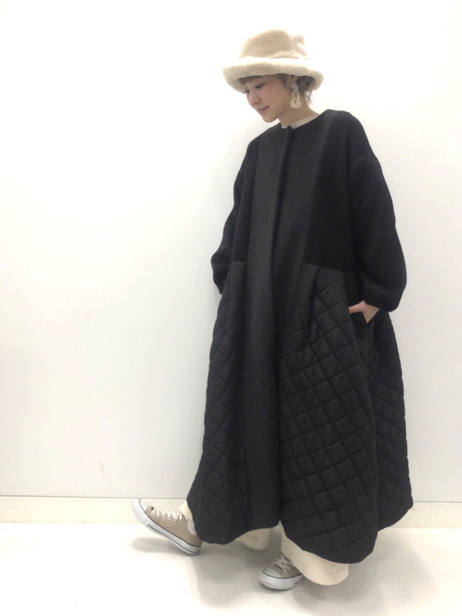 CAROLINA GLASER / 配色 キルティングコートを使った人気ファッション 