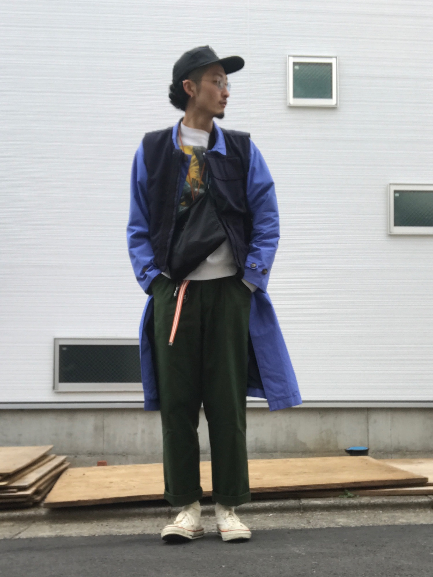 patagoniaのステンカラーコートを使った人気ファッション 