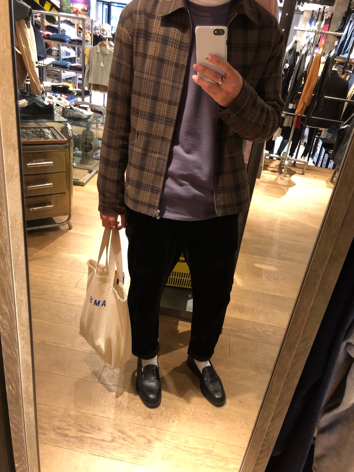 アダム エ ロペ　チェック柄ブルゾン SALON adam et rope'（サロン アダム エ ロペ） ブルゾン アウター