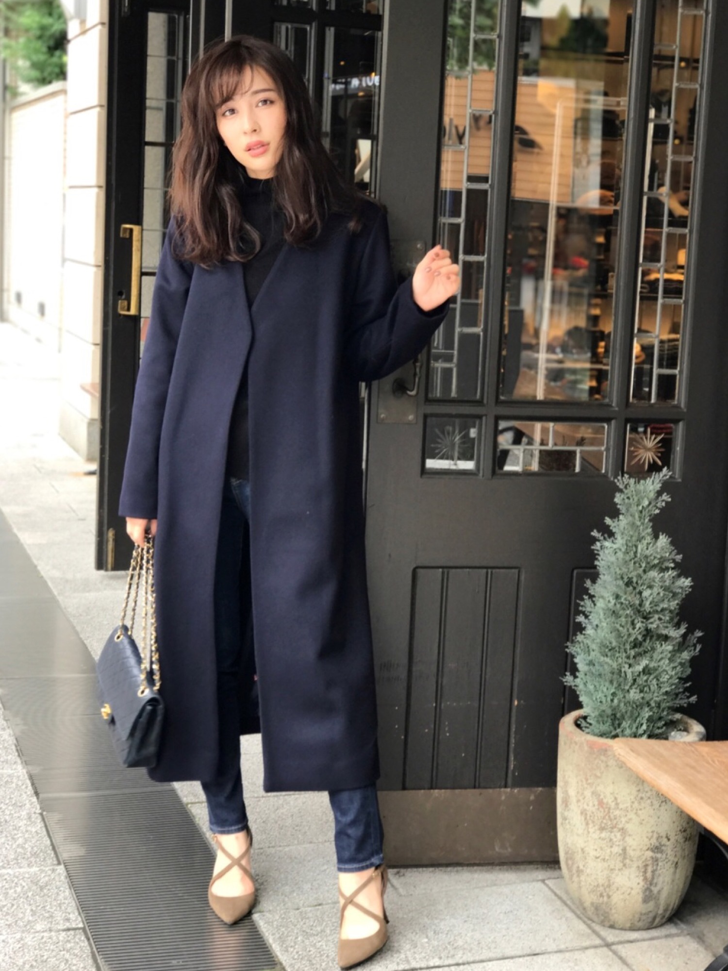 FEMIND TOKYO（フェマイントウキョウ）の「ノーカラーロングコート 