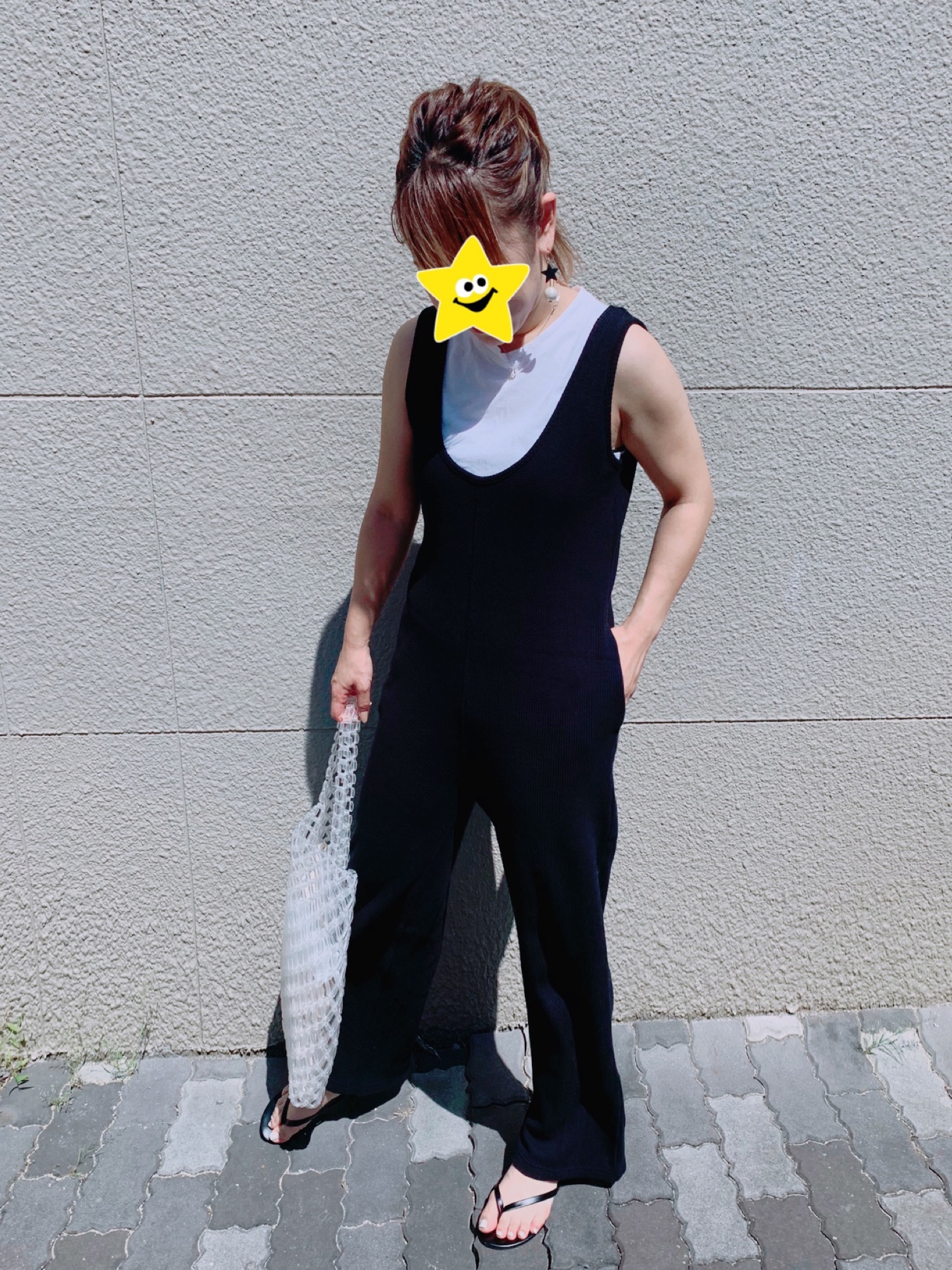 SLOBE IENA（スローブイエナ）の「ベアワッフルサロペット