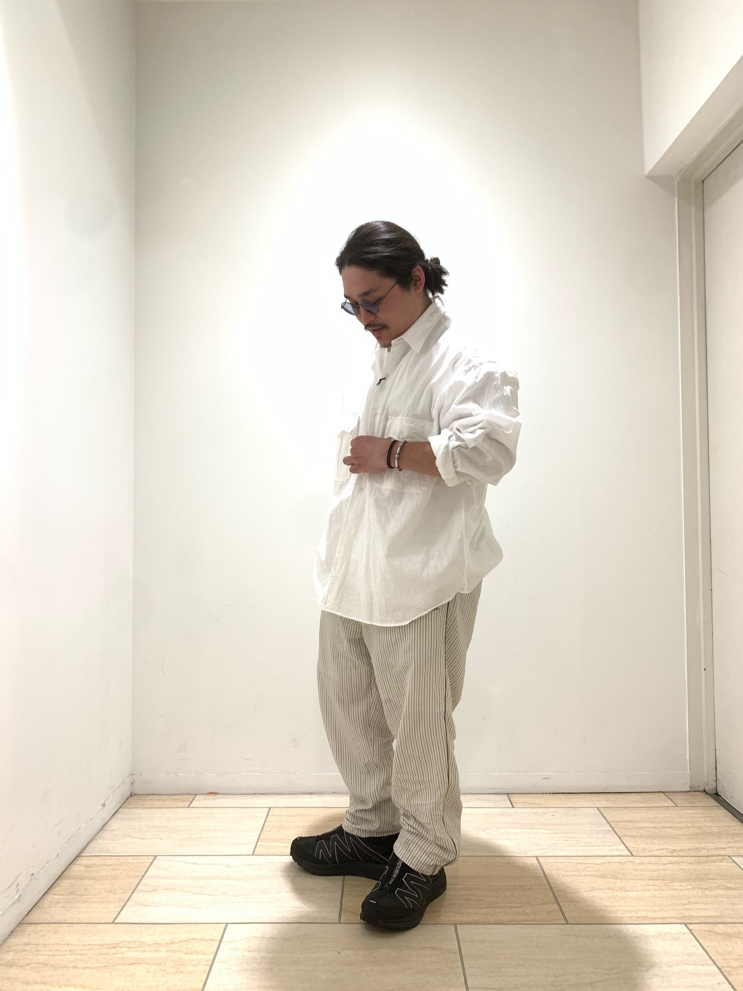 美品 ポータークラシック ロールアップ 長袖シャツ 白 サイズM rx7 美品 ポータークラシック ロールアップ 長袖シャツ 白 サイズM rx7 美