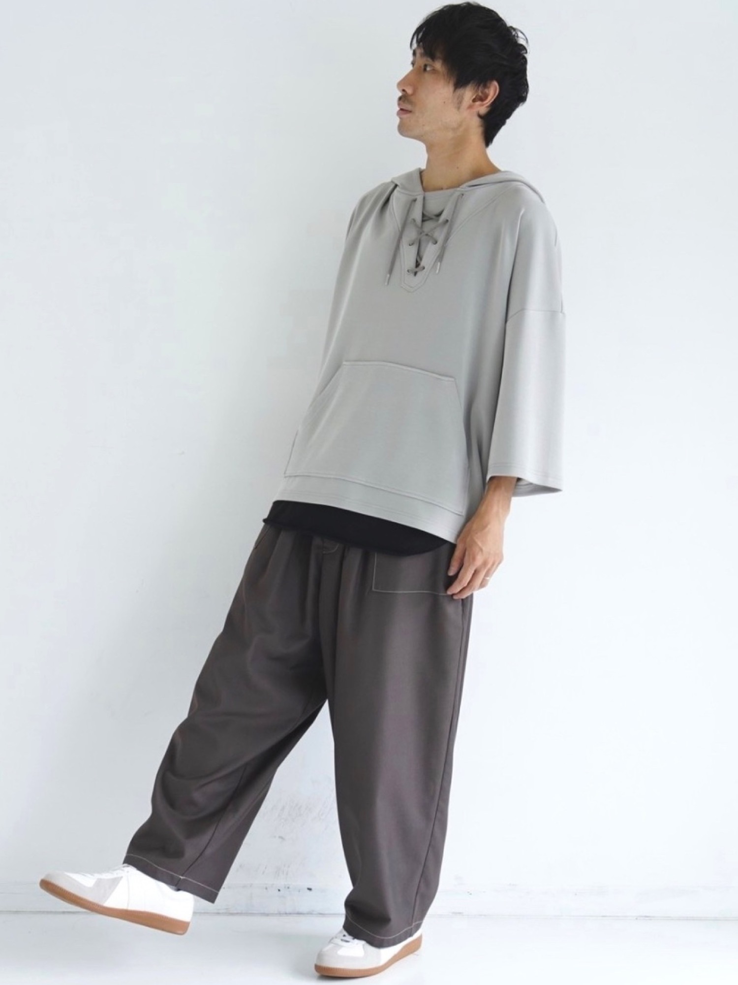 CASPER JOHN（キャスパージョン）の「Lace up Hoodie/レース