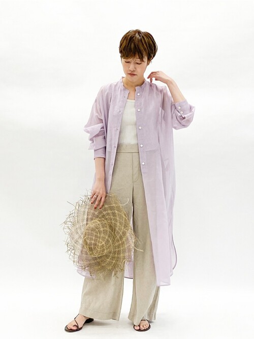 plage（プラージュ）の「【RIAM】オーガンジーロングシャツ2◇（シャツ 