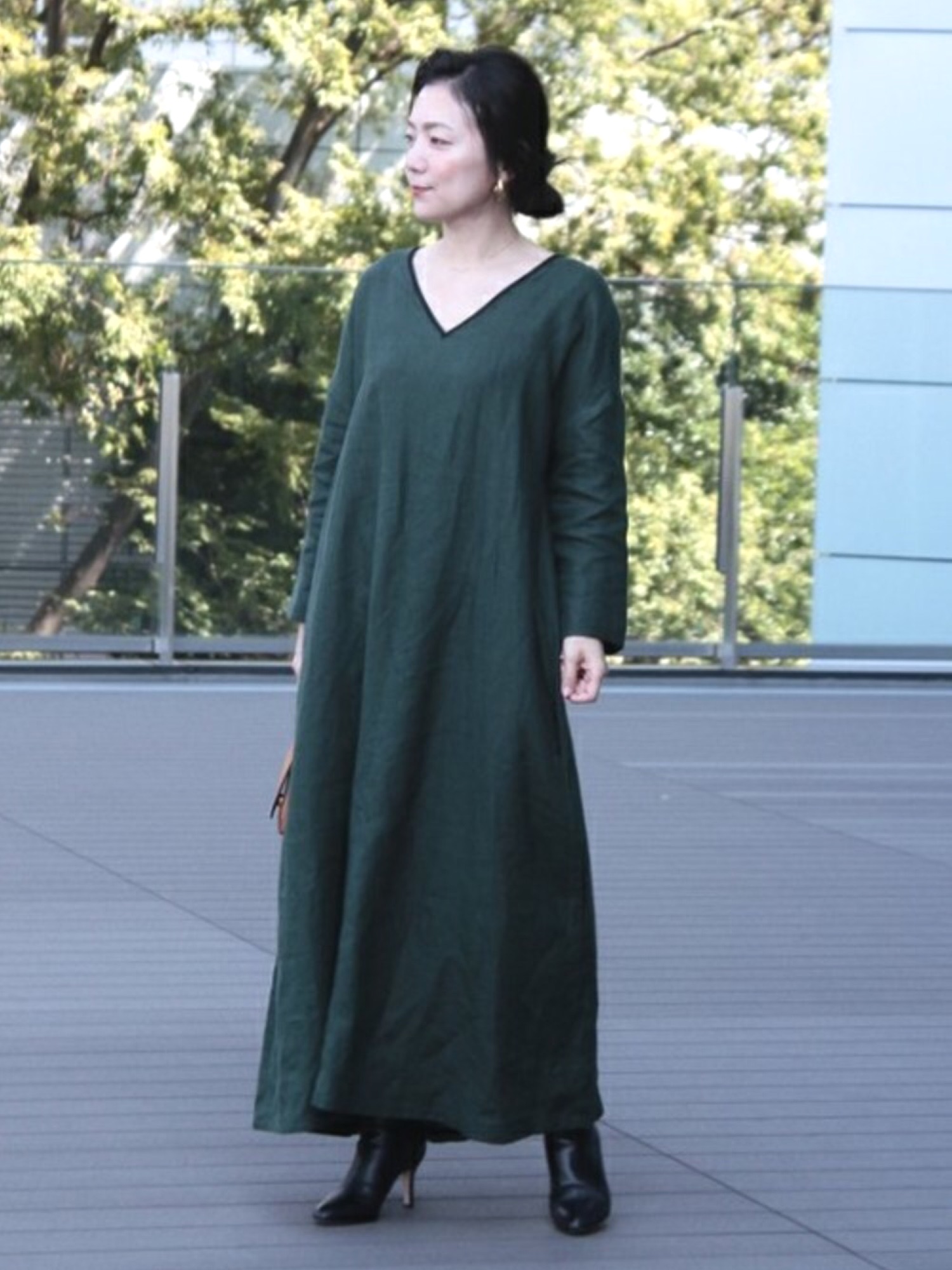 デミルクスビームス 別注 PHOEBE ベルトワンピース カーキ Demi-Luxe BEAMS（デミルクス ビームス）の「31 Chapel Lane