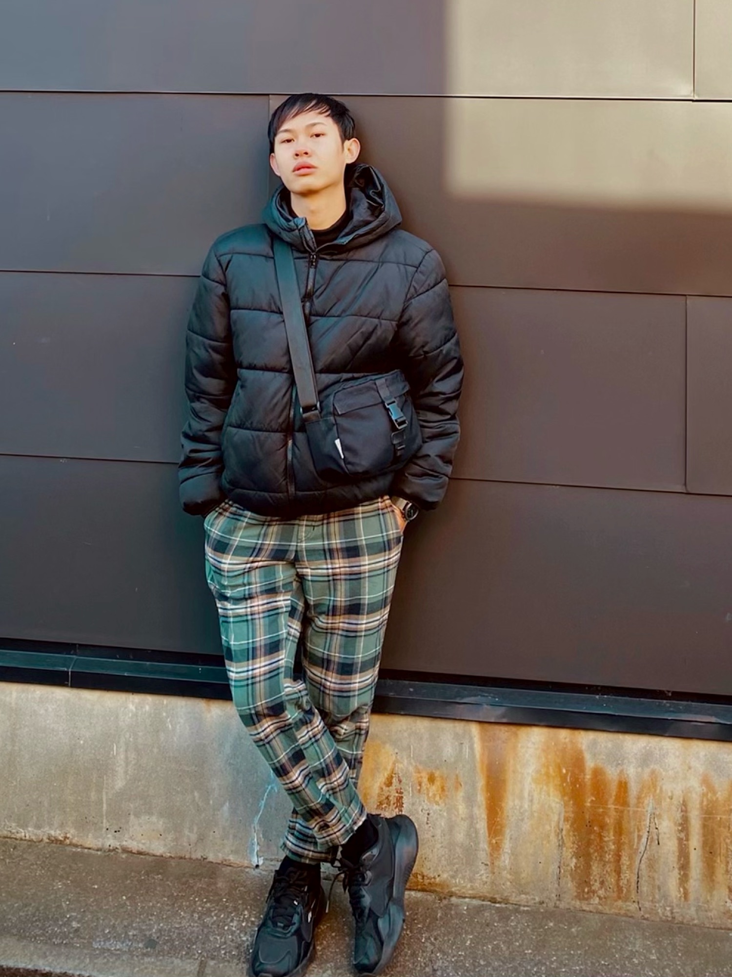H&M - パッデッドジャケット - ブラックを使った人気ファッション 