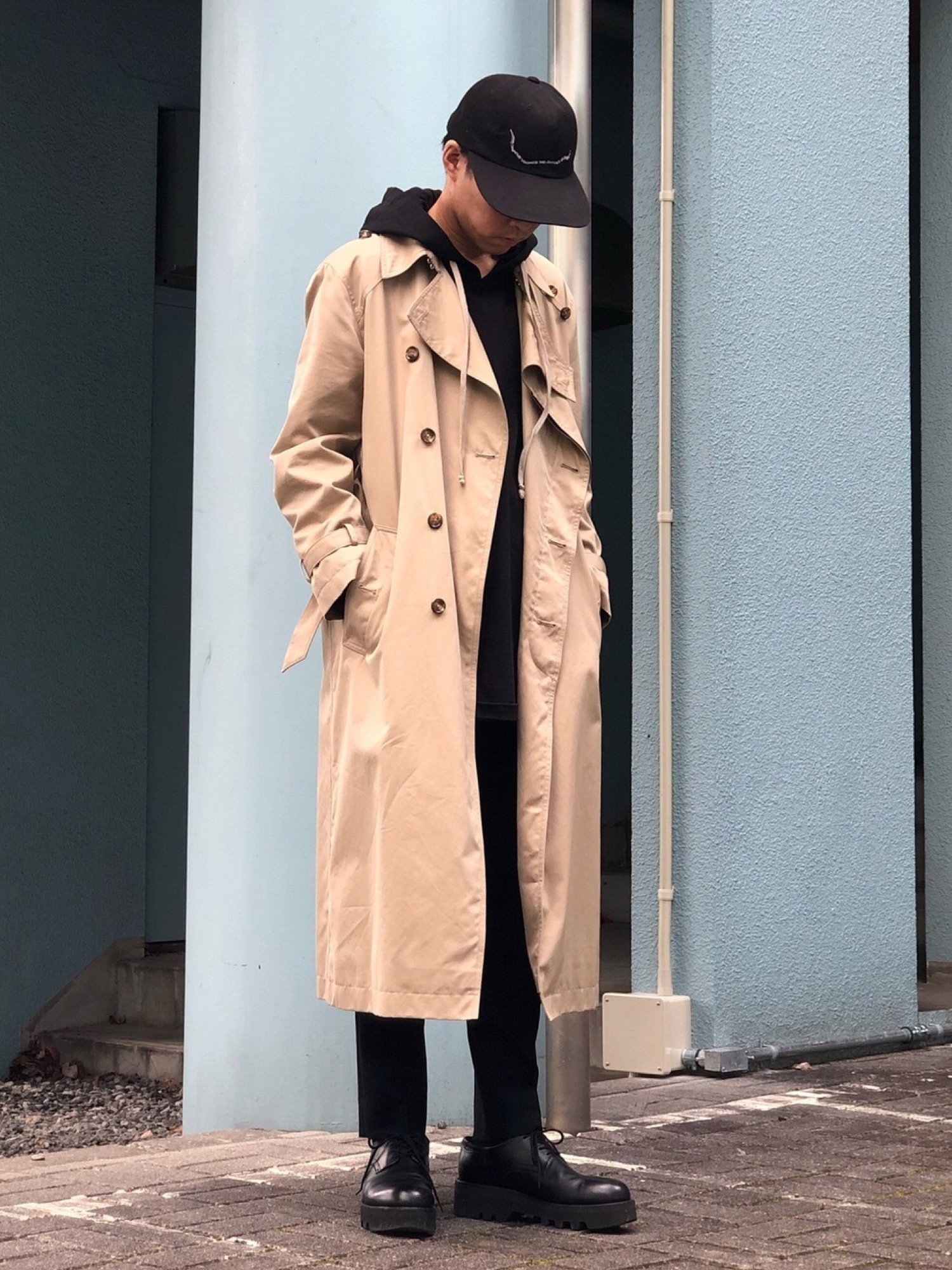 リックオウエンス　19ss 刺繍　メンズ　パーカー　ブラック　ロング　スウェット DRKSHDW パーカー Rick Owens-DRKSHDW(リックオウエンス・ダーク