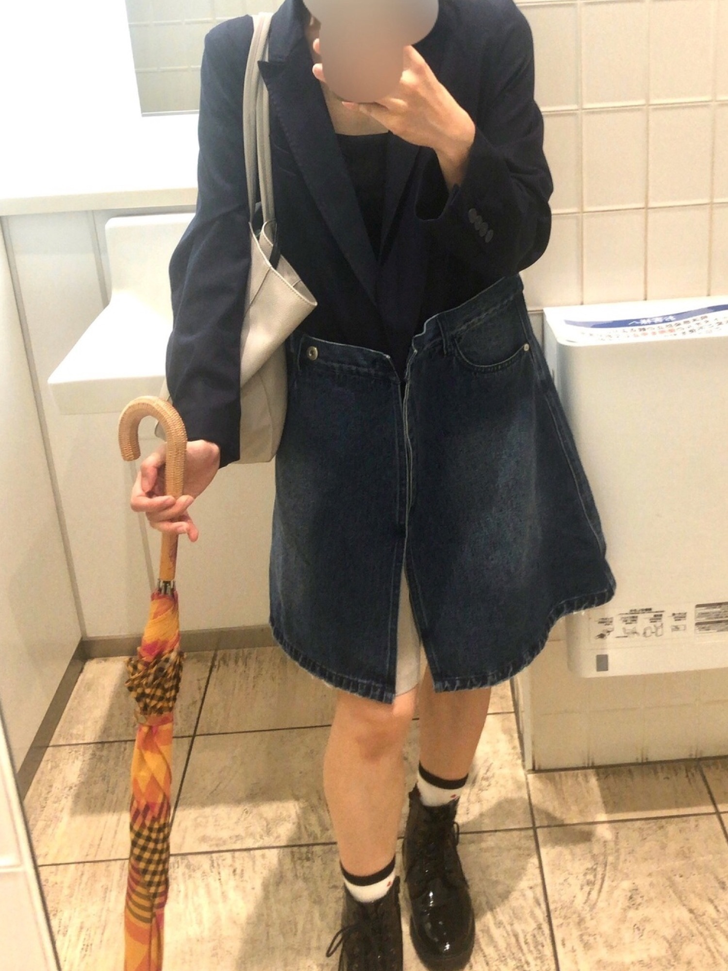 Ameri（アメリ）の「DENIM DOCKING JACKET（テーラードジャケット