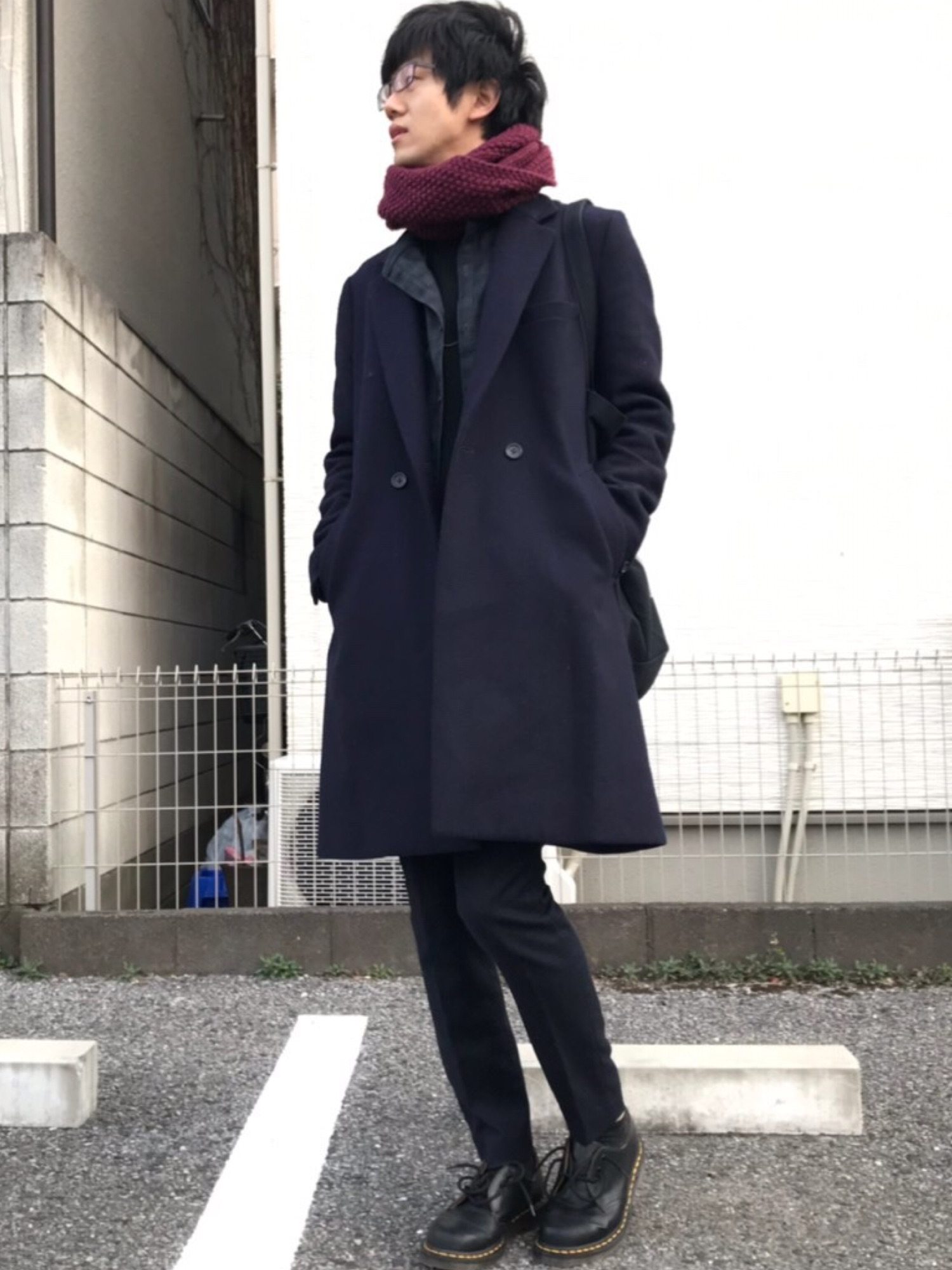 【STUDIOUS】ダブルクロスメルトンダブルチェスターコート STUDIOUS（ステュディオス）の「【STUDIOUS】ダブルクロス