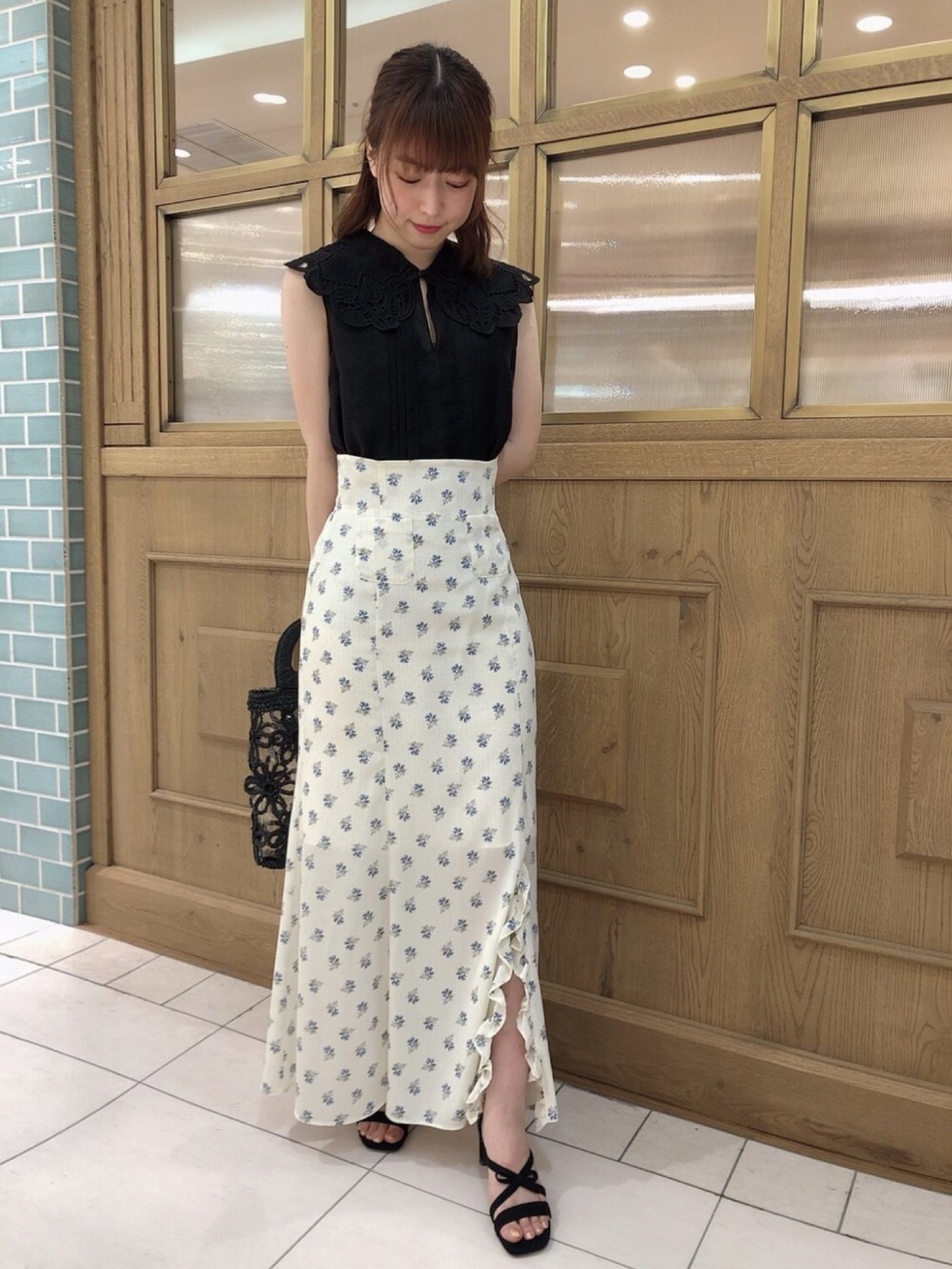 DEICY（デイシー）の「ドビードットレトロフラワースカート（スカート
