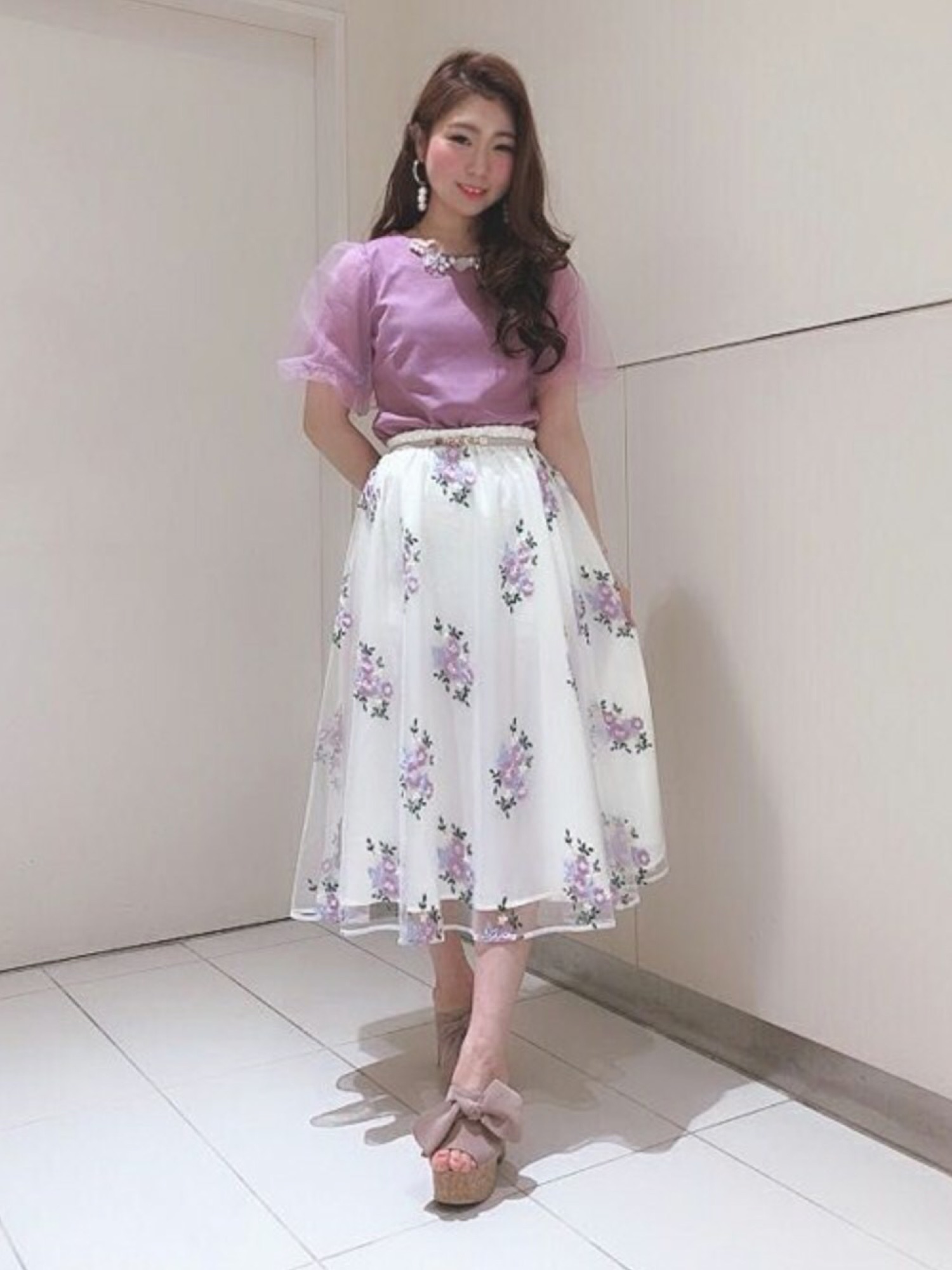 塩水水槽】 miumiu♡シースルー ? ブラウス ビジュー