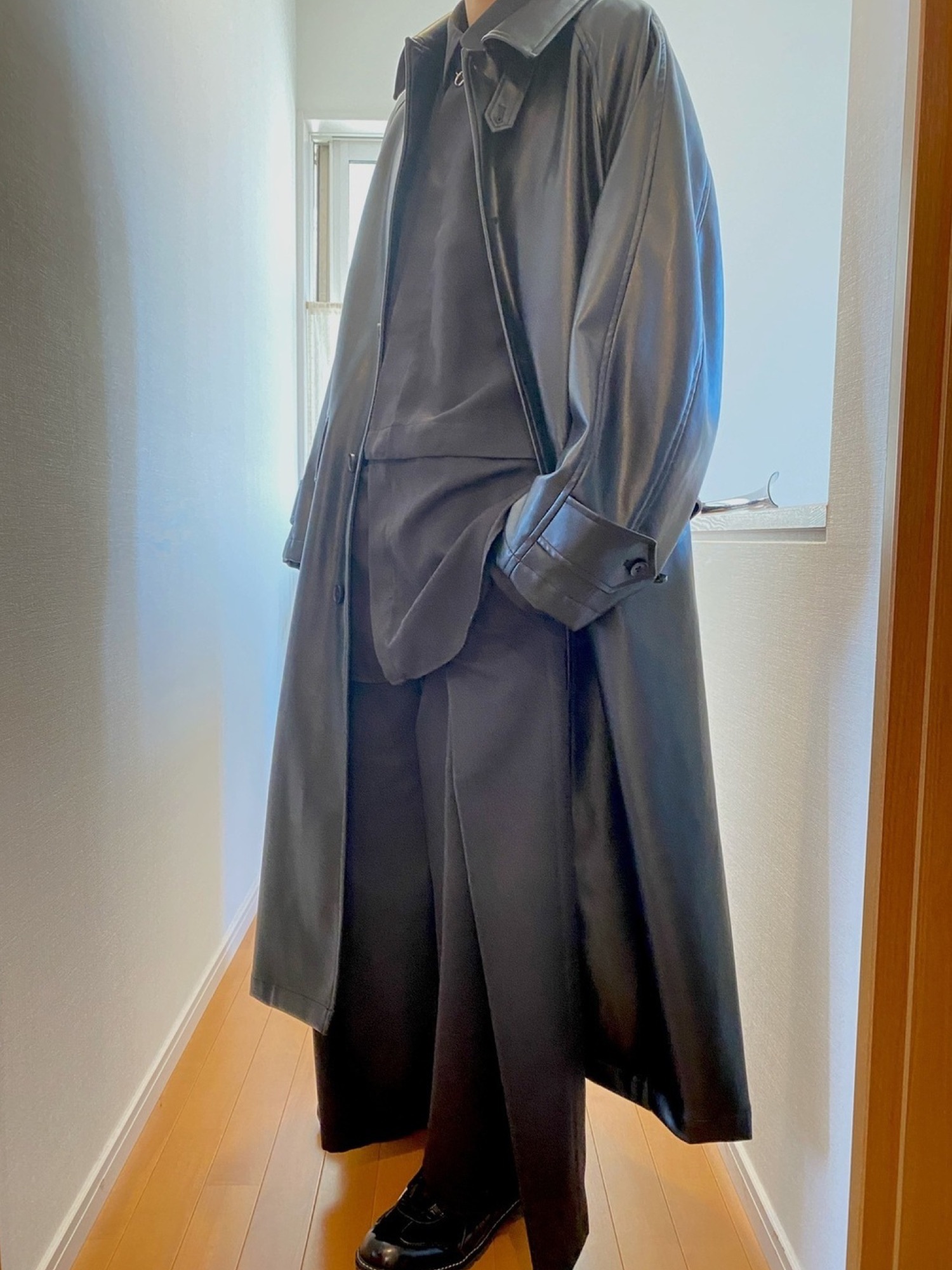 HARE（ハレ）の「シンセティックレザーコート(HARE)（ステン