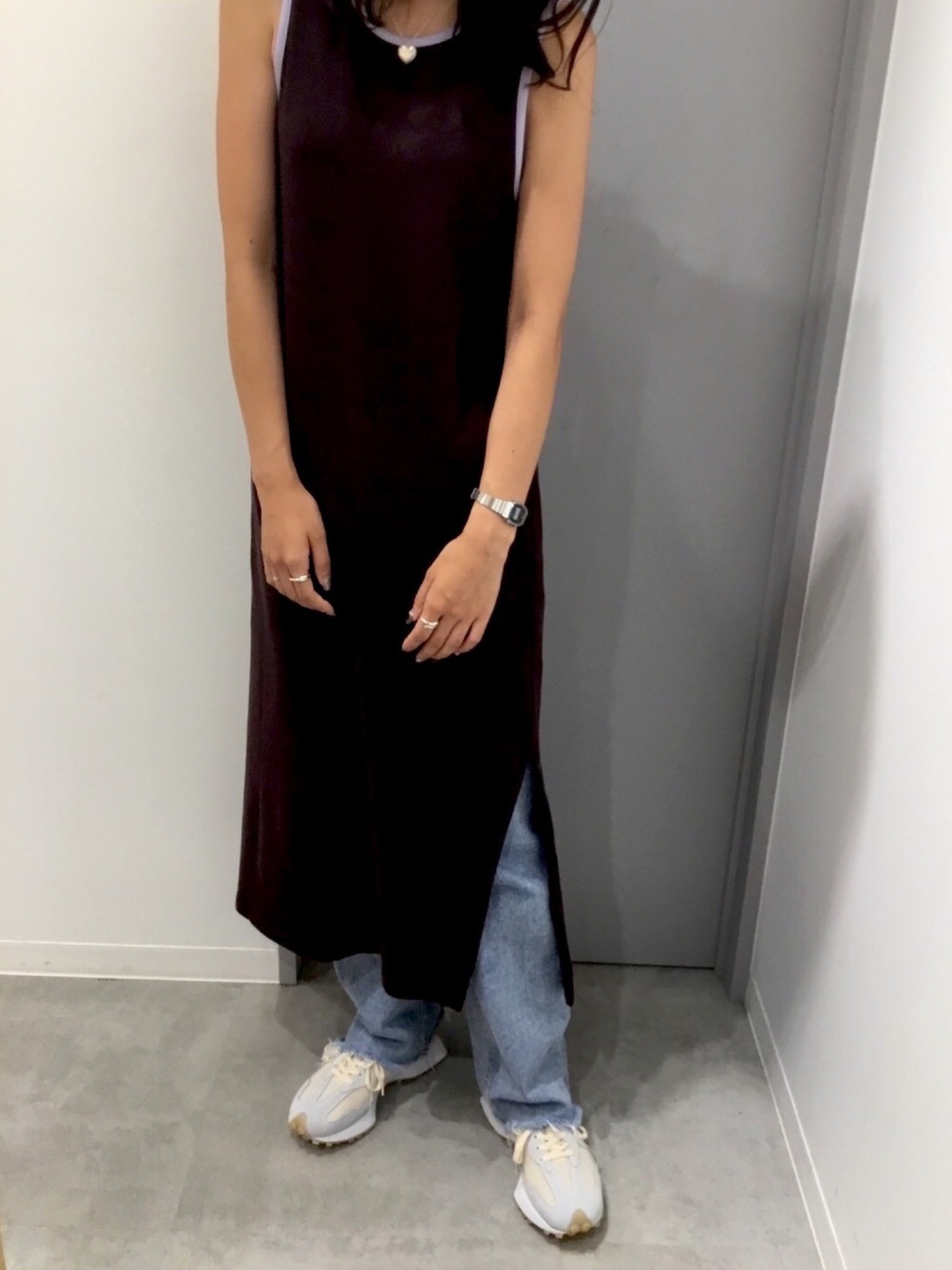 大人気！〈6（roku）〉BICOLOR DRESS/ロングワンピース 6（ロク）の「＜6(ROKU)＞BICOLOR DRESS/ワンピース о