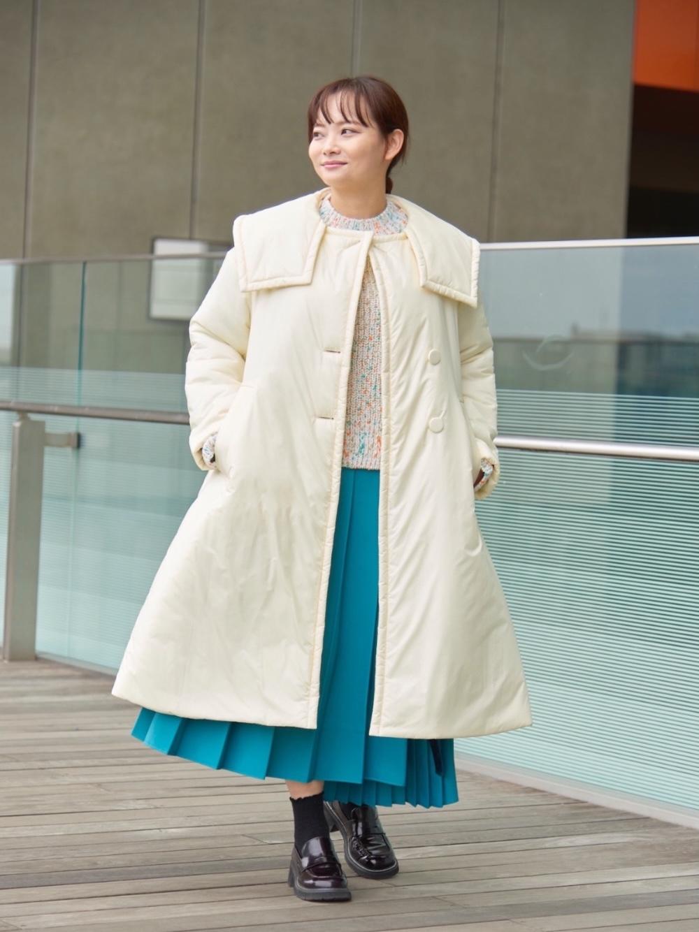 LANVIN en Bleu（ランバンオンブルー）の「ロゴテープミックスプリーツ