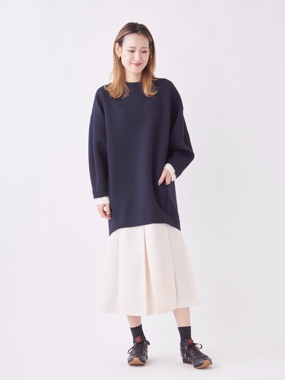新品タグ付き♡ランバンオンブルー♡プリーツコンビダンボール