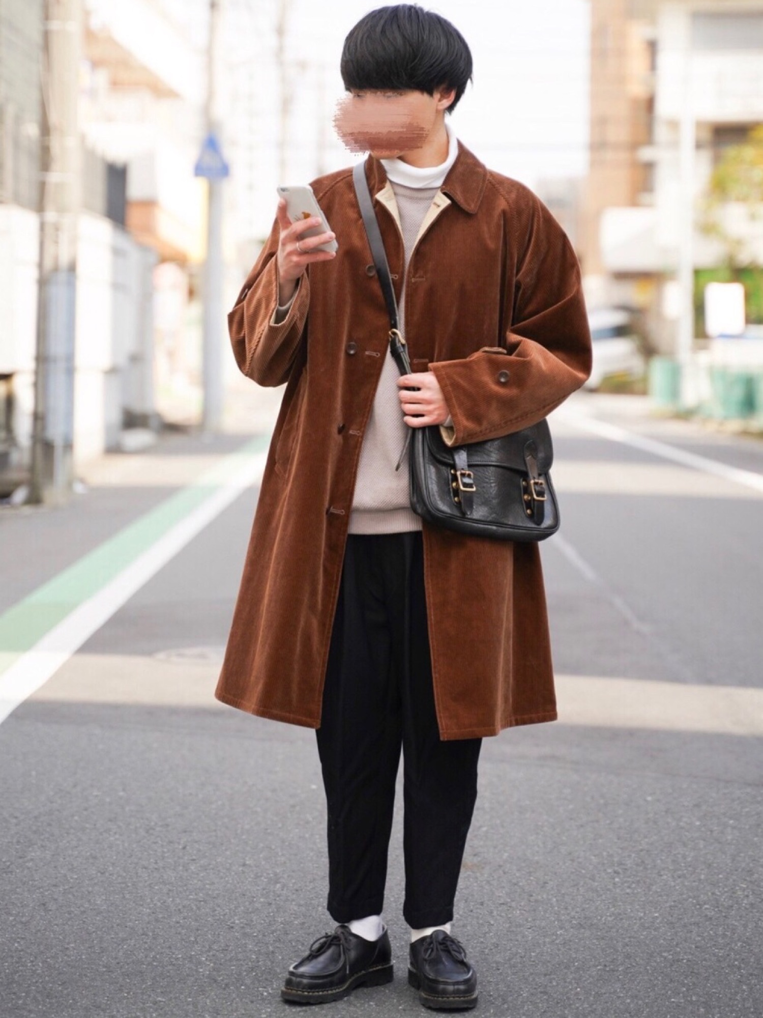 8WALE CORDUROY REVER BALCOLLAR COAT