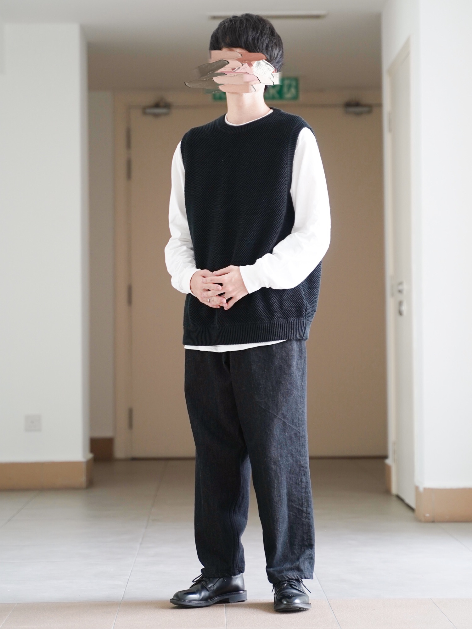 crepuscule（クレプスキュール）の「ニット ベスト moss stitch vest