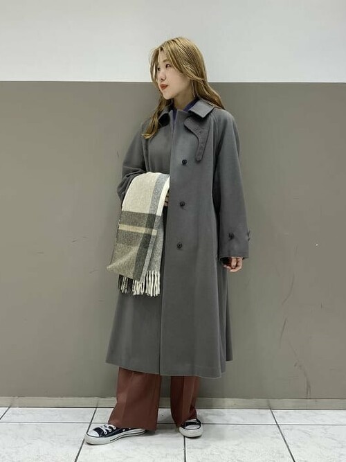Demi-Luxe BEAMS / ロング ステンカラーコート