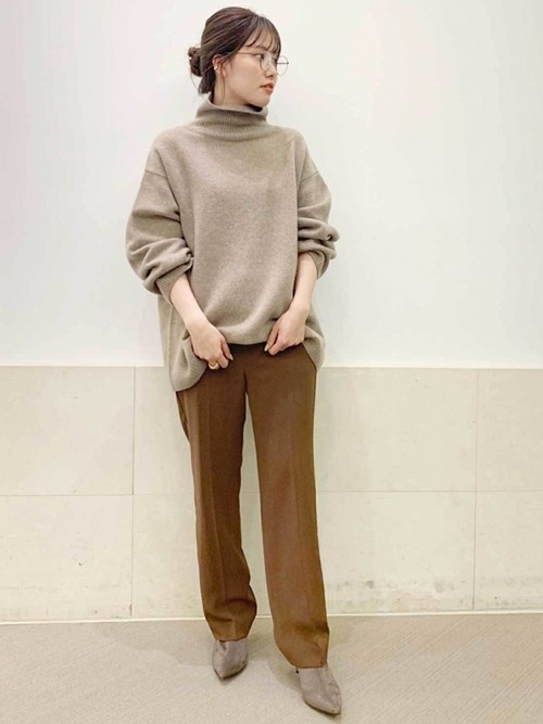 Plage スーパ-ファインウールカシミヤ ハイネックプルオーバー Plage(プラージュ)の「スーパーファインウールカシミヤ ハイネック