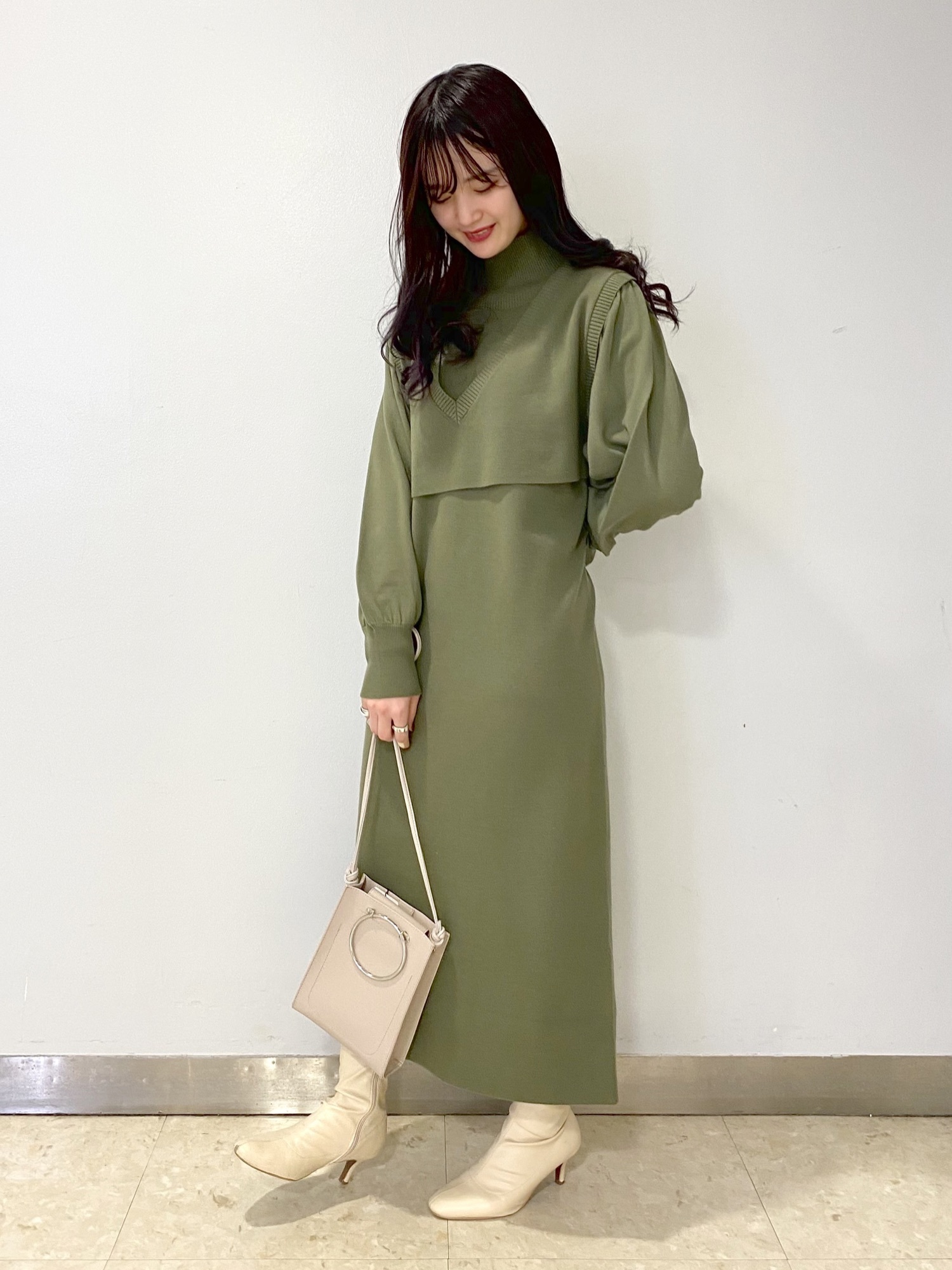 A part by（アパートバイ）の「Fレザーストレッチショートブーツ