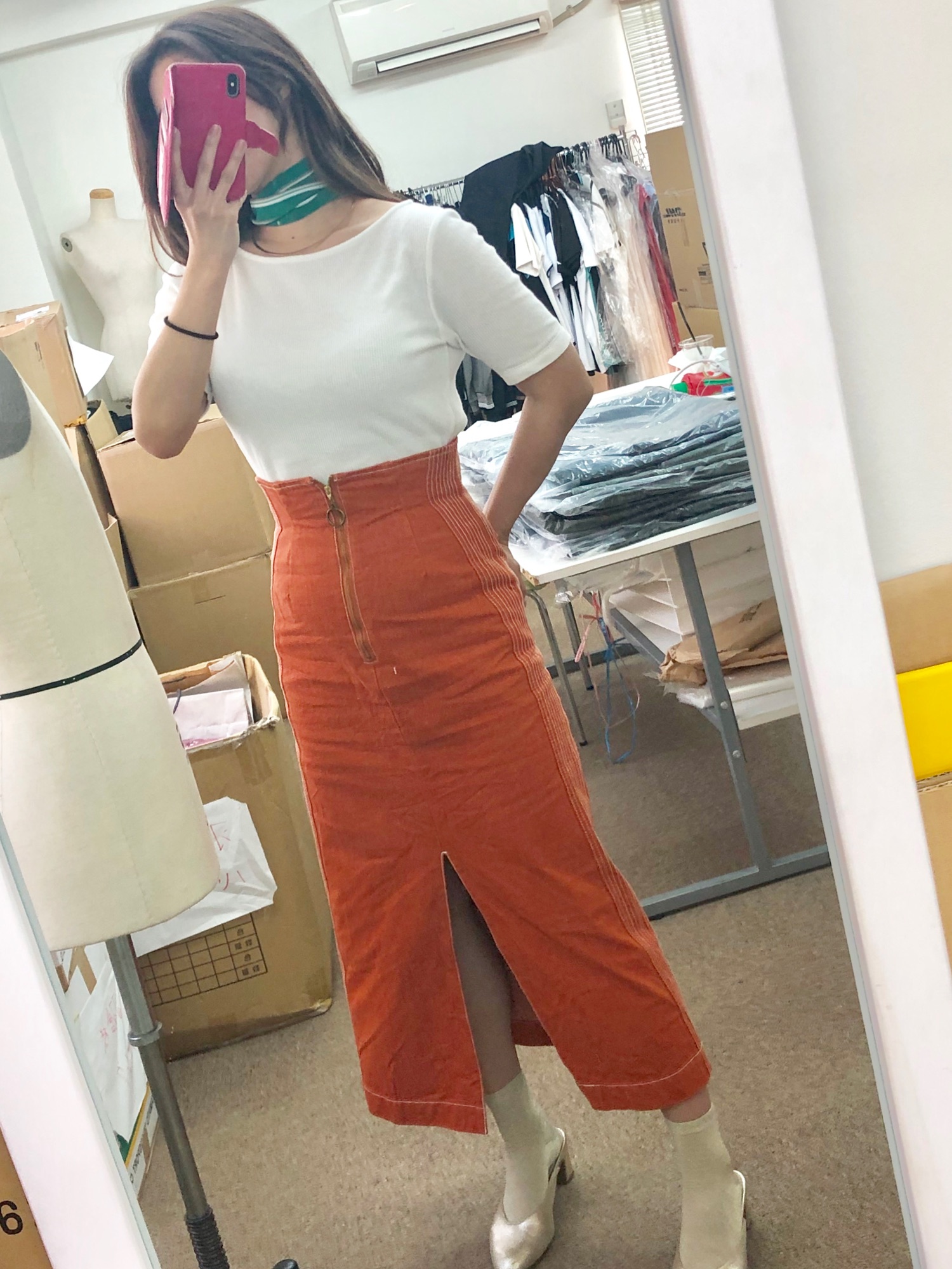 LILY BROWN（リリーブラウン）の「バッククロスデニムスカート（デニム  