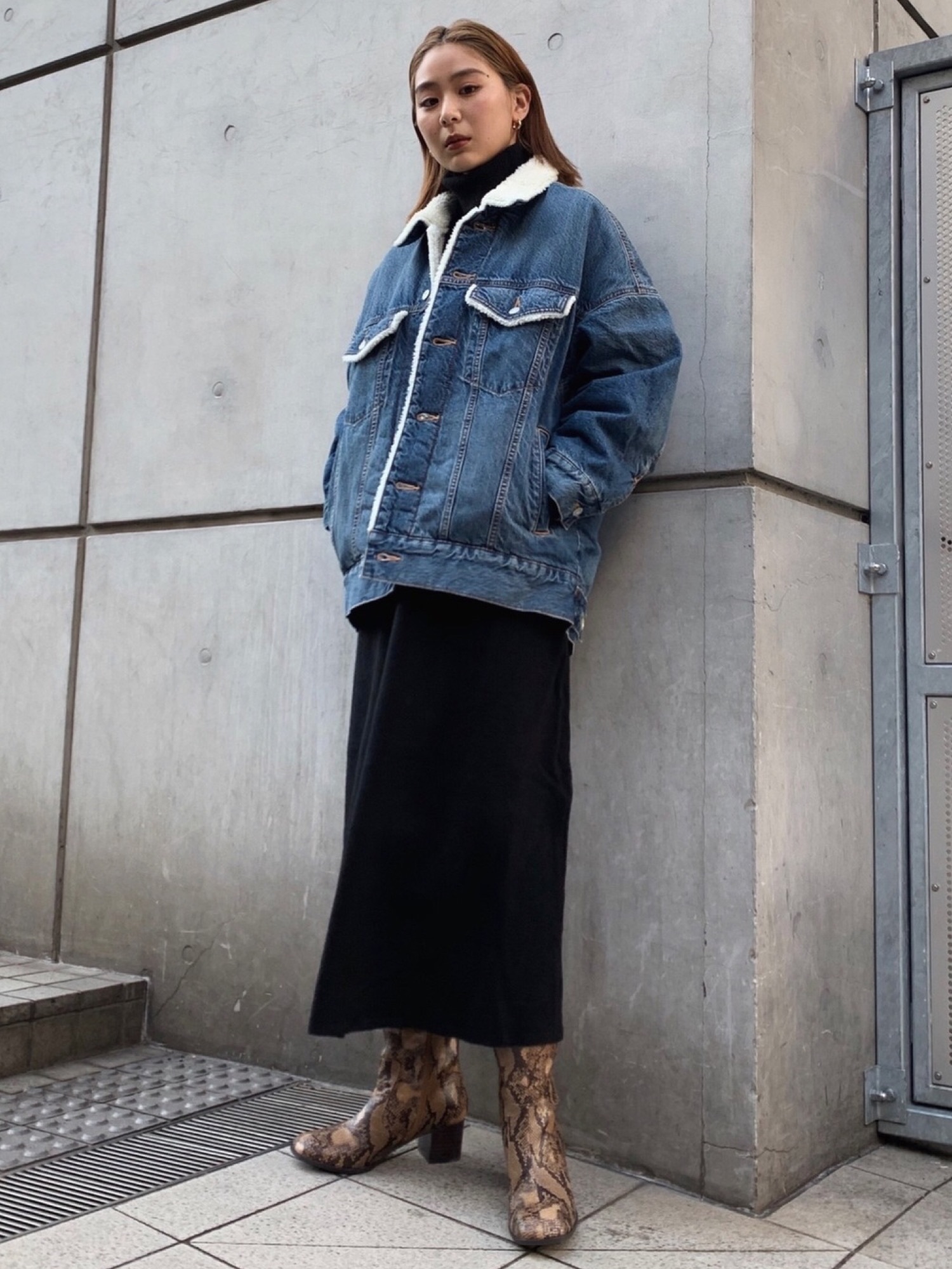 MOUSSY（マウジー）の「DENIM SHEARLING ジャケット（その他アウター 