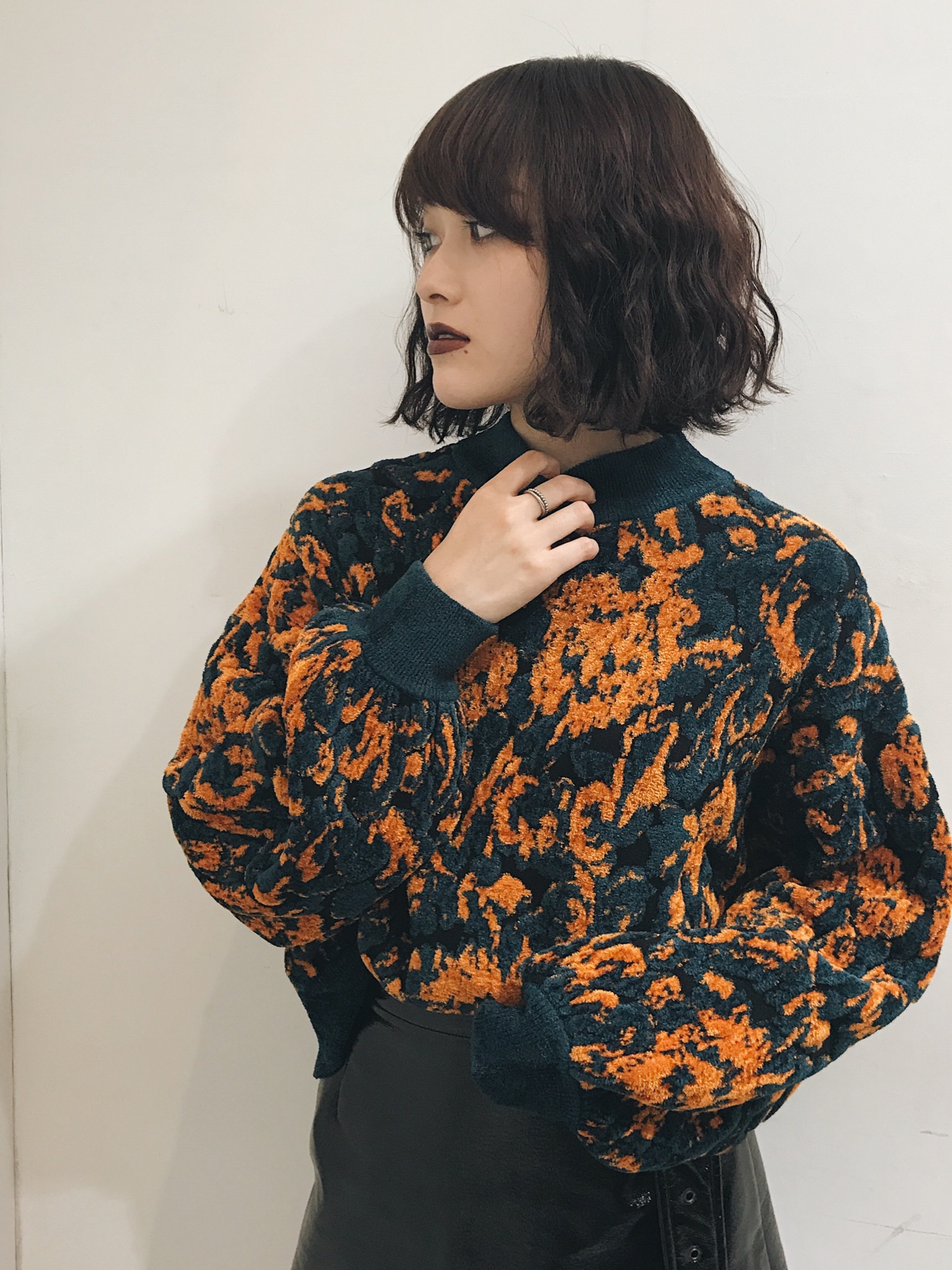 MURUA rugflowerニット ショルダーフラワーシャギーニット[品番：MKSW0067728]｜MURUA