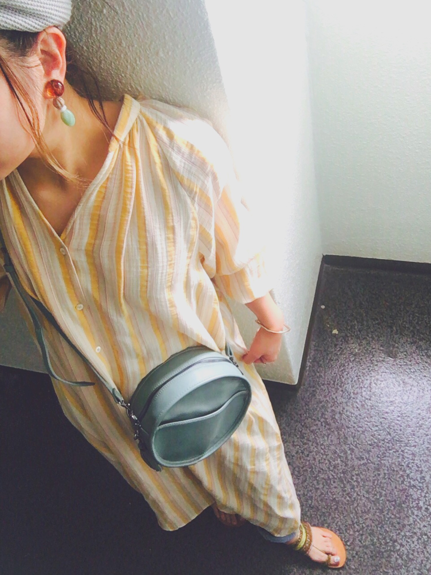 SLOBE IENA（スローブイエナ）の「マルチストライプ ガーゼワンピース 