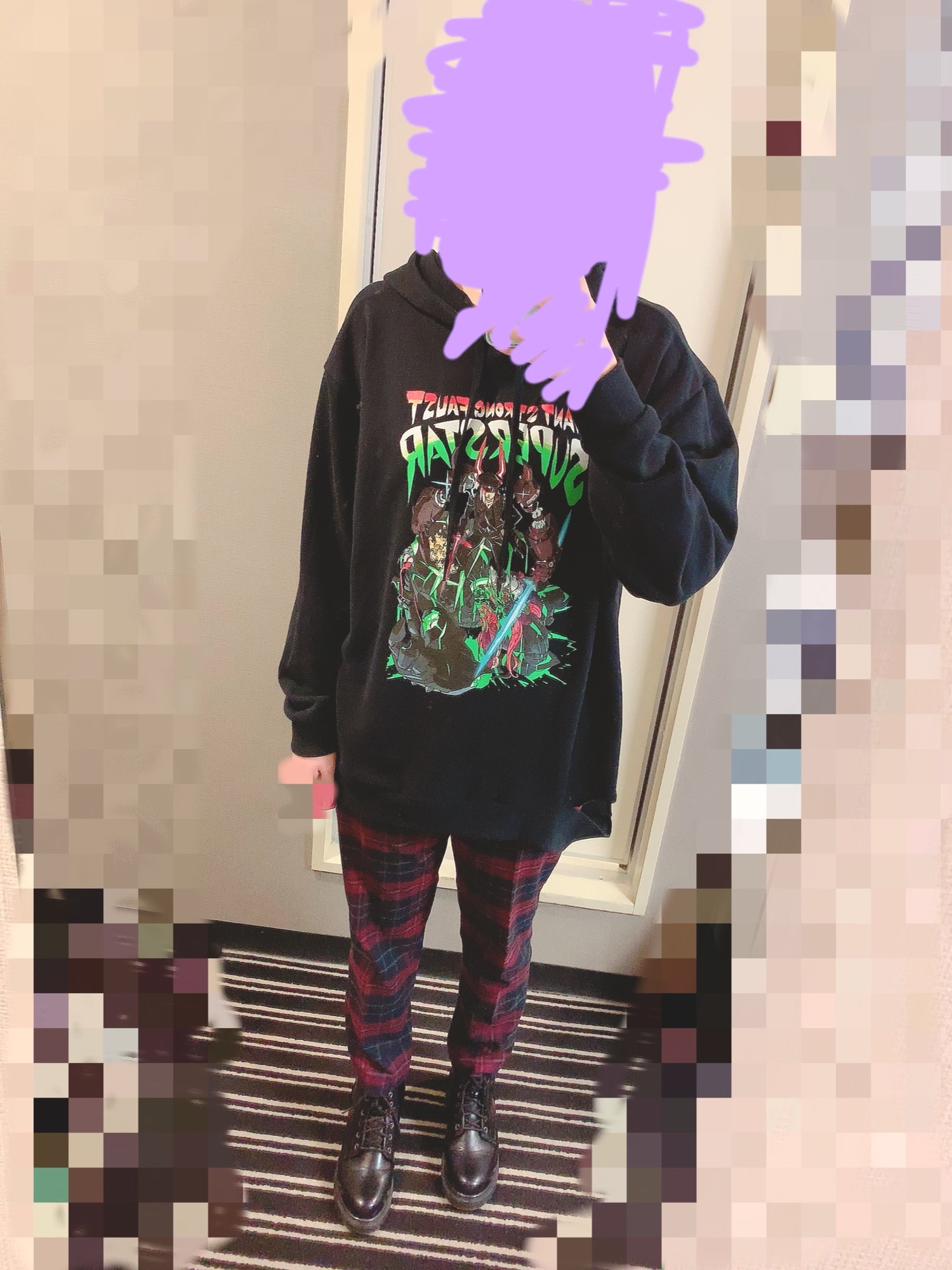 りえ｜HISASHI×SUSHiO×Candy Stripperのパーカーを使った