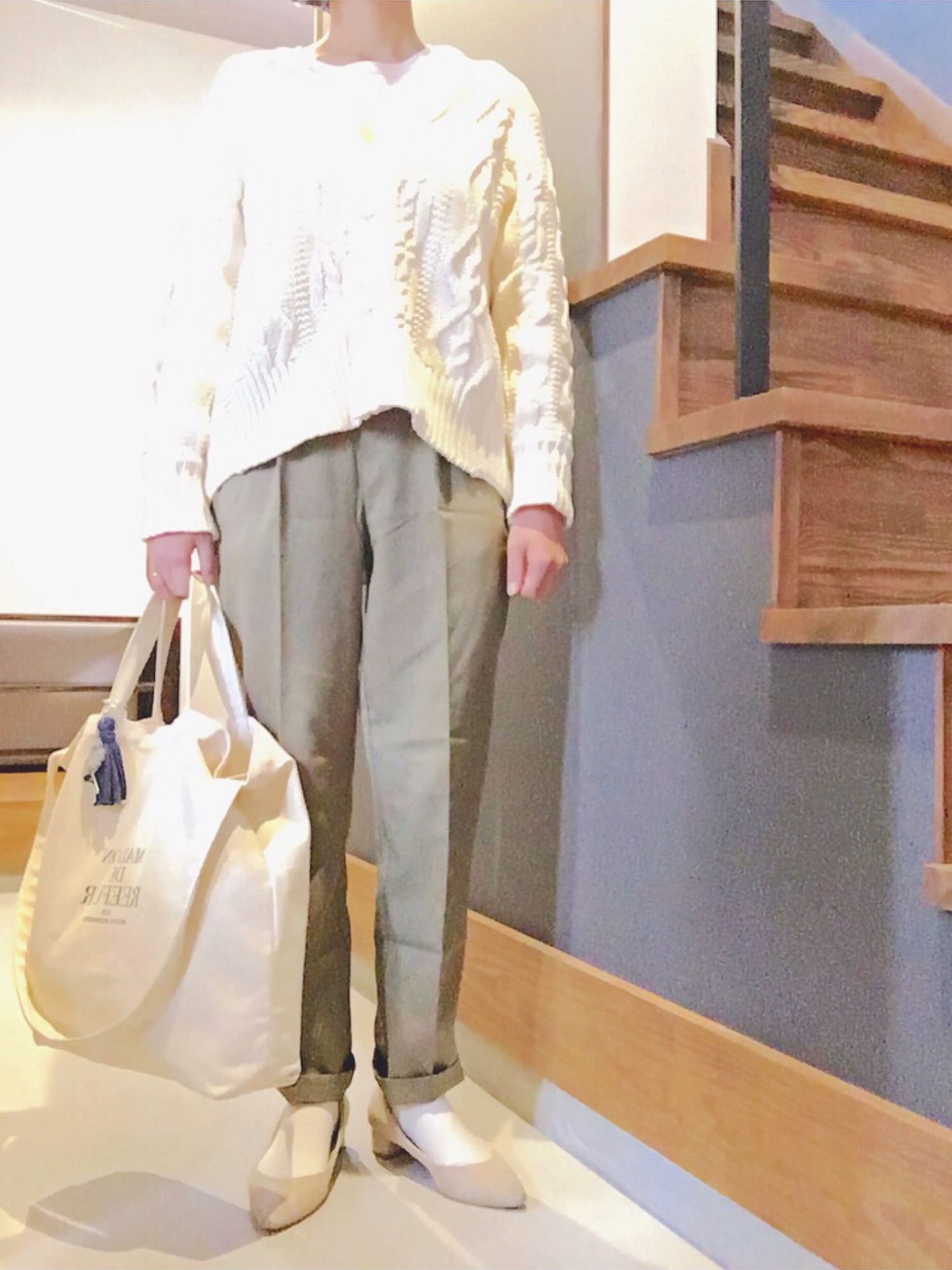 2018AW SLOBE IENA ケーブルショートカーディガン グレー SLOBE IENA（スローブイエナ）の「ケーブルショートカーディガン