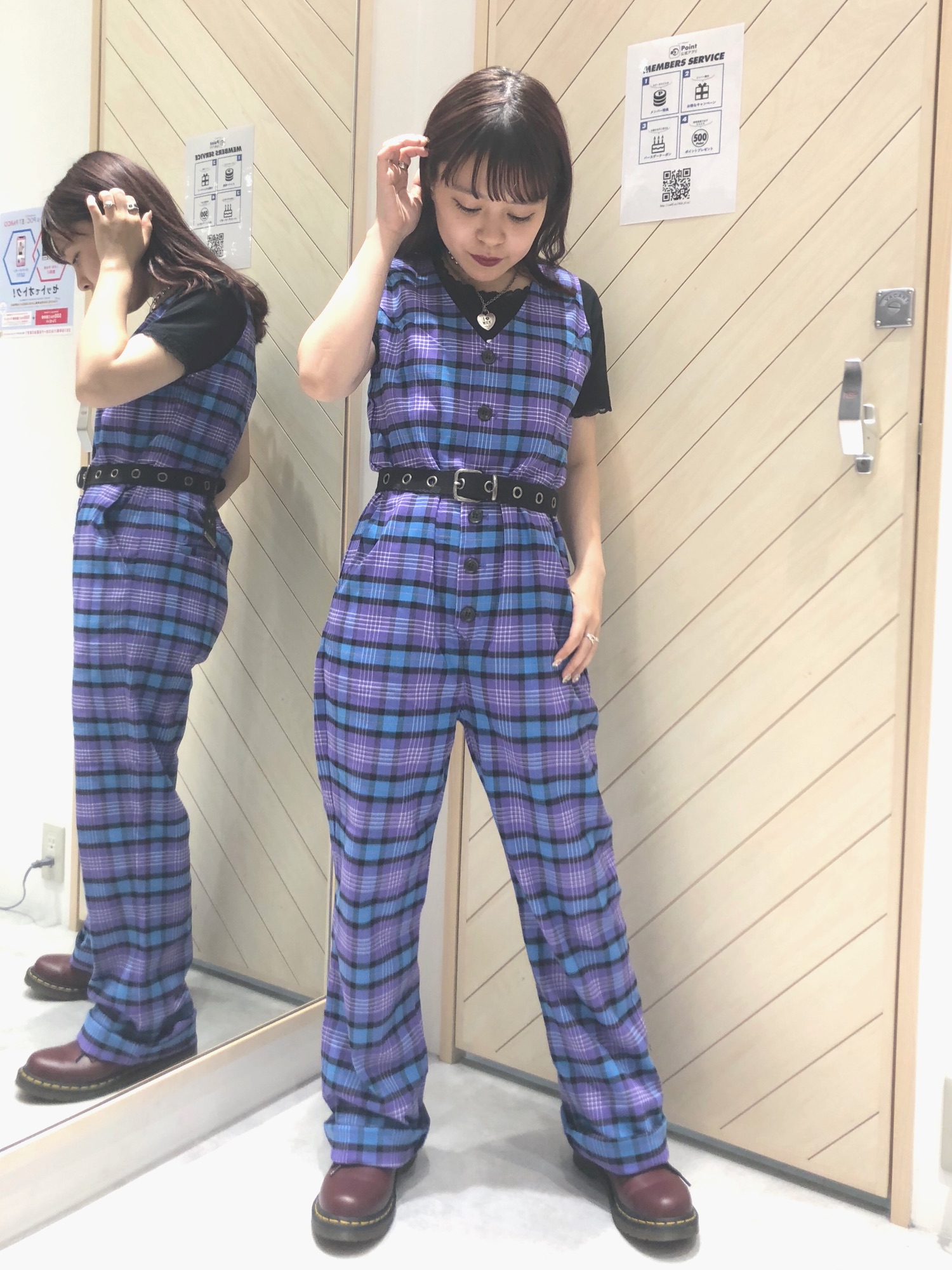 サロペット・オーバーオール・オールインワン X-girl PLAID JUMPSUIT X-girl エックスガール PLAID JUMPSUIT オールインワン｜Yahoo