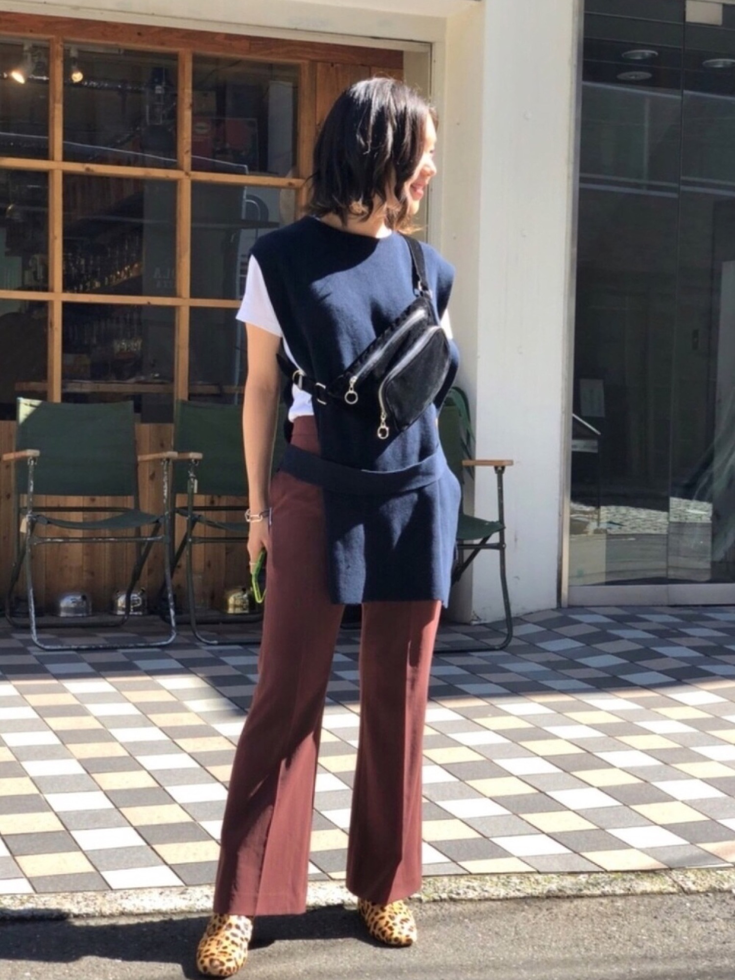 6（ロク）の「＜6(ROKU)＞AZE KNIT VEST/ベスト（ベスト）」 - WEAR