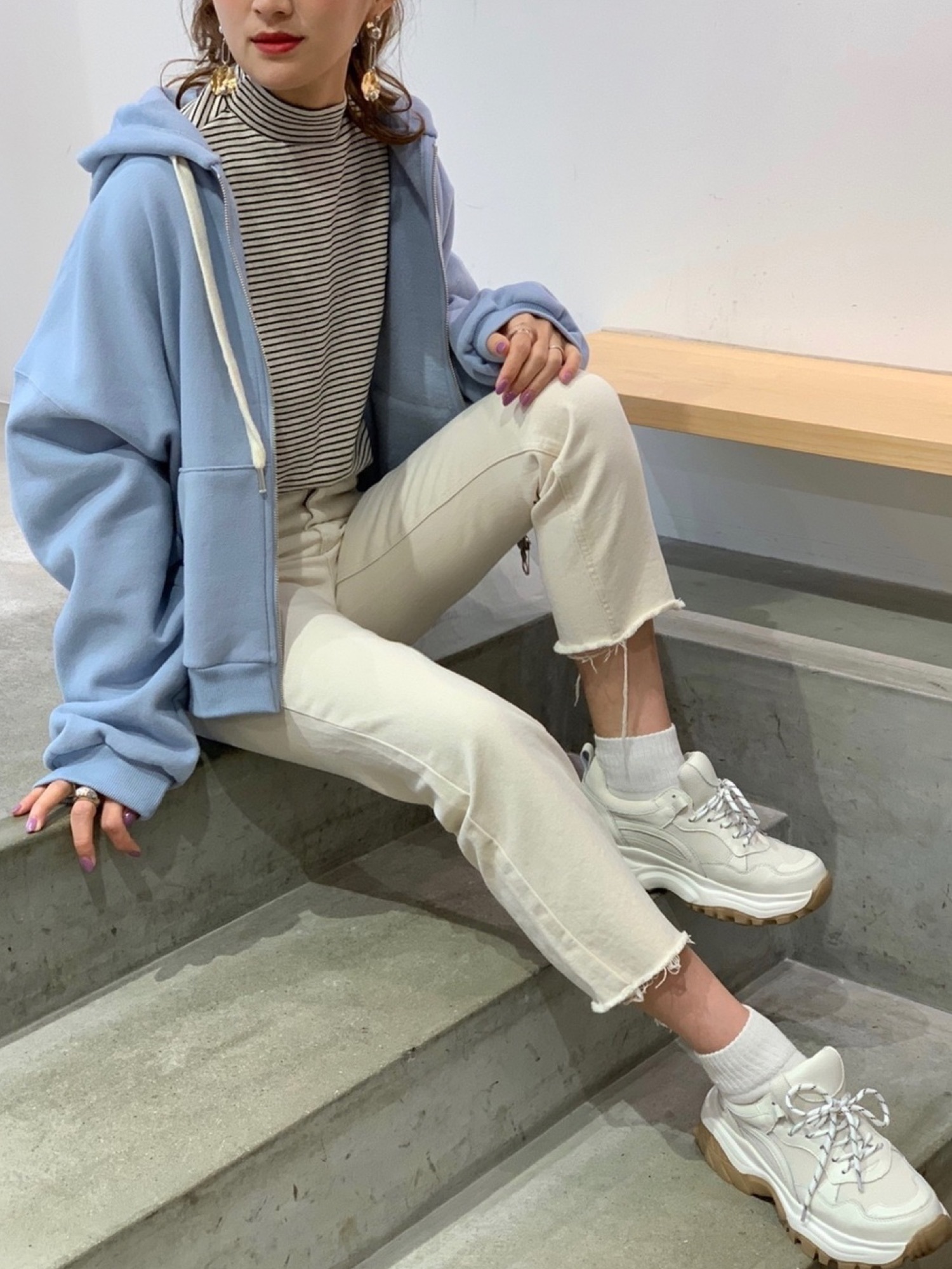 via j 起毛ZIPコンパクトパーカー CANAL JEAN（キャナルジーン）の「via j(ヴィアジェイ) 起毛ZIP
