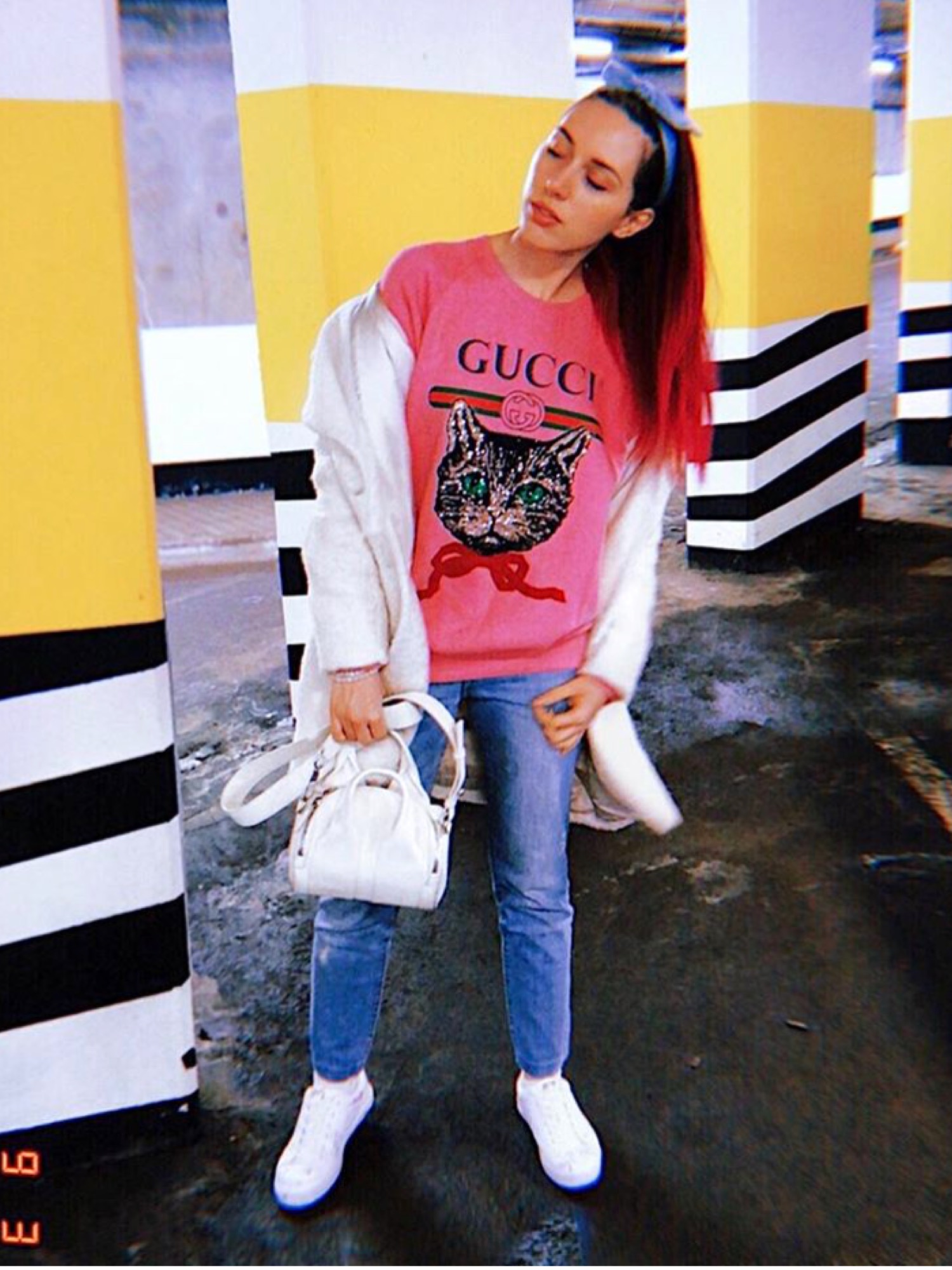 GUCCIのスウェット（ピンク系）を使った人気ファッション