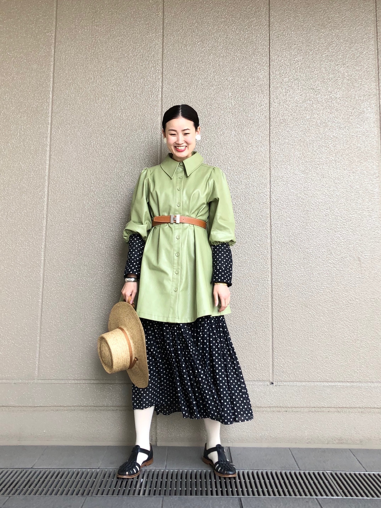 Ray BEAMS（レイビームス）の「GHOSPELL / Fake Leather Dress（ドレス 