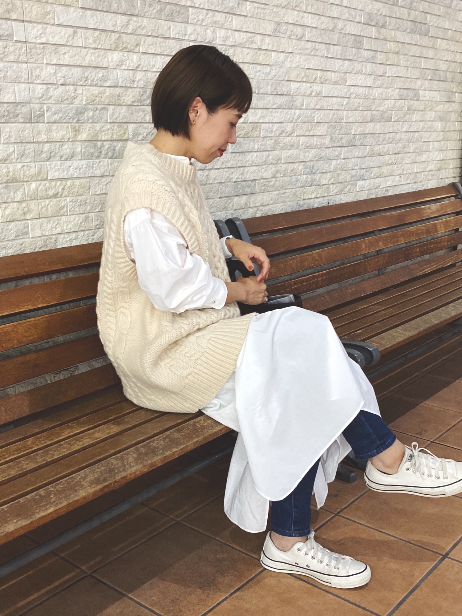 アーバンリサーチDOORS アラン柄BIGニットベスト URBAN RESEARCH DOORS（アーバンリサーチドアーズ）の「アラン柄BIG