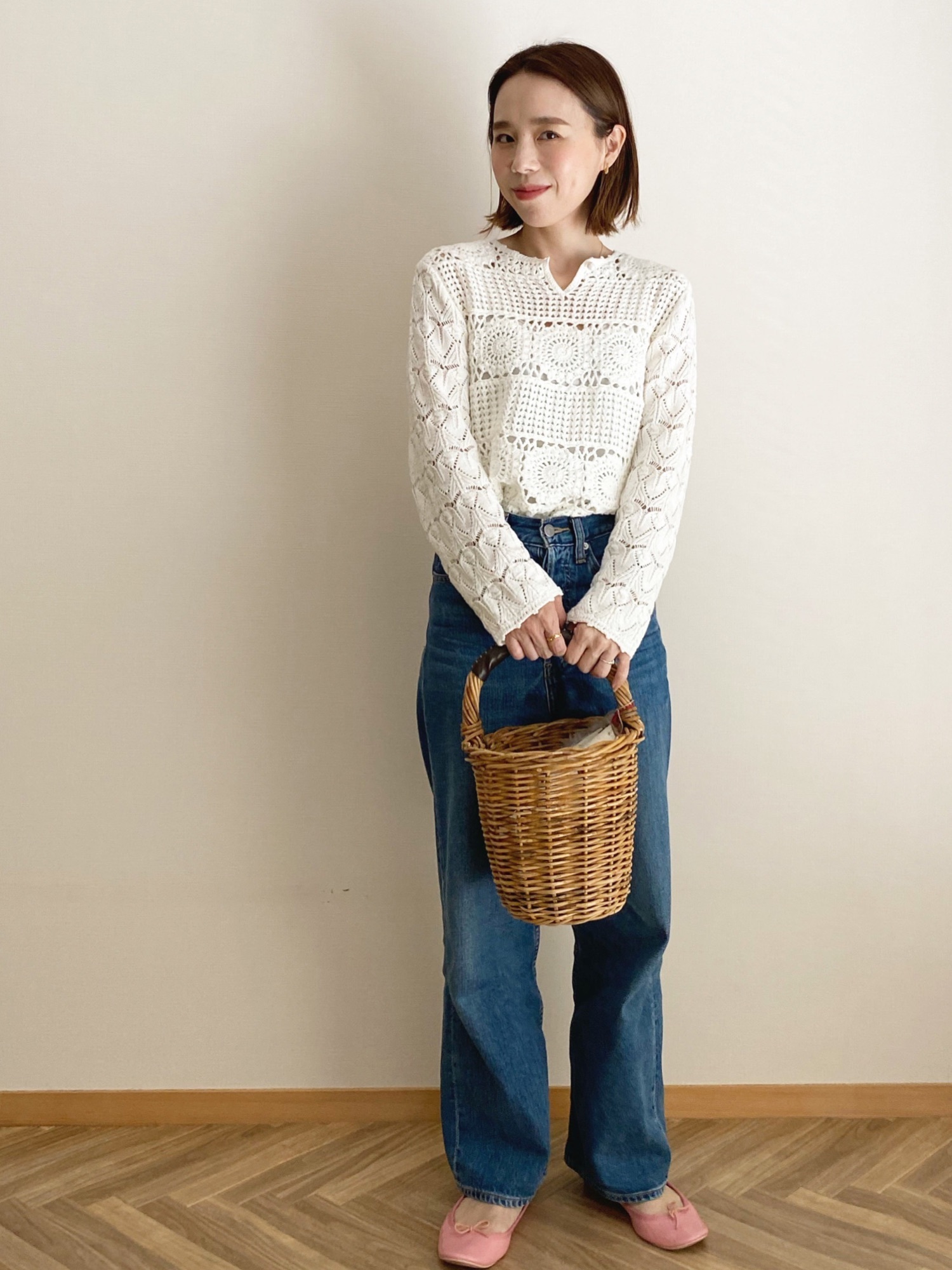 SLOBE IENA（スローブイエナ）の「コットンクロシェプルオーバー
