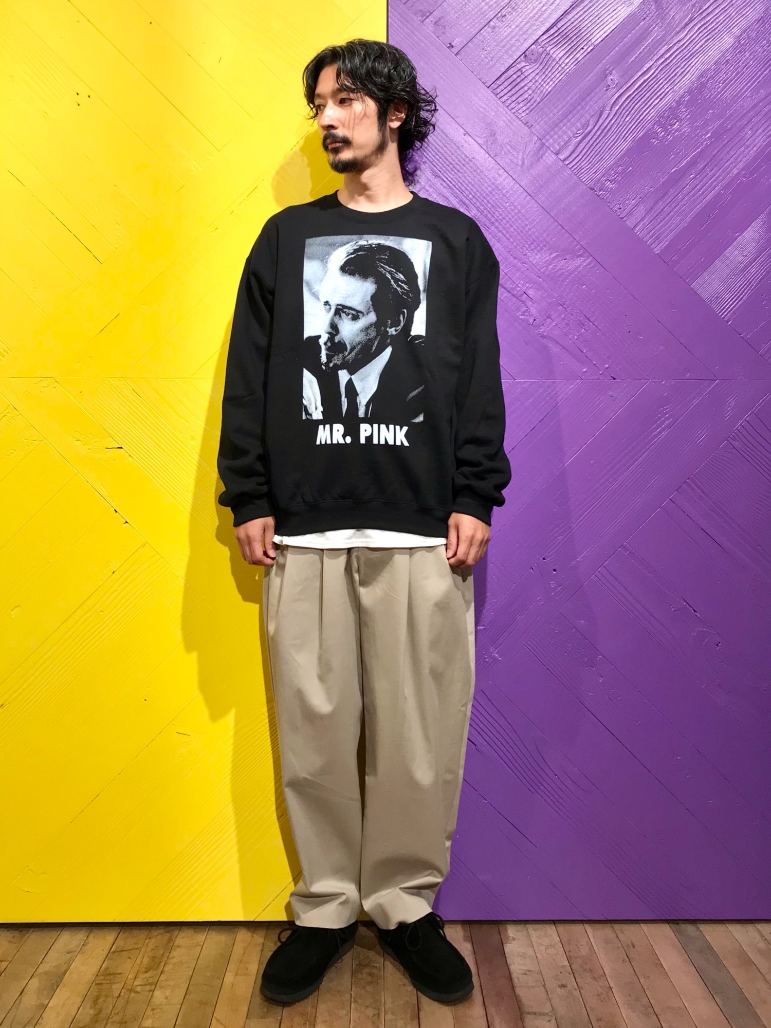 [最終値下げ]BOWWOW バウワウ スウェット 赤 レッドMR.PINK L BOW WOW [バウワウ] ST. MACLAREN UNIV. エイジドスウェット