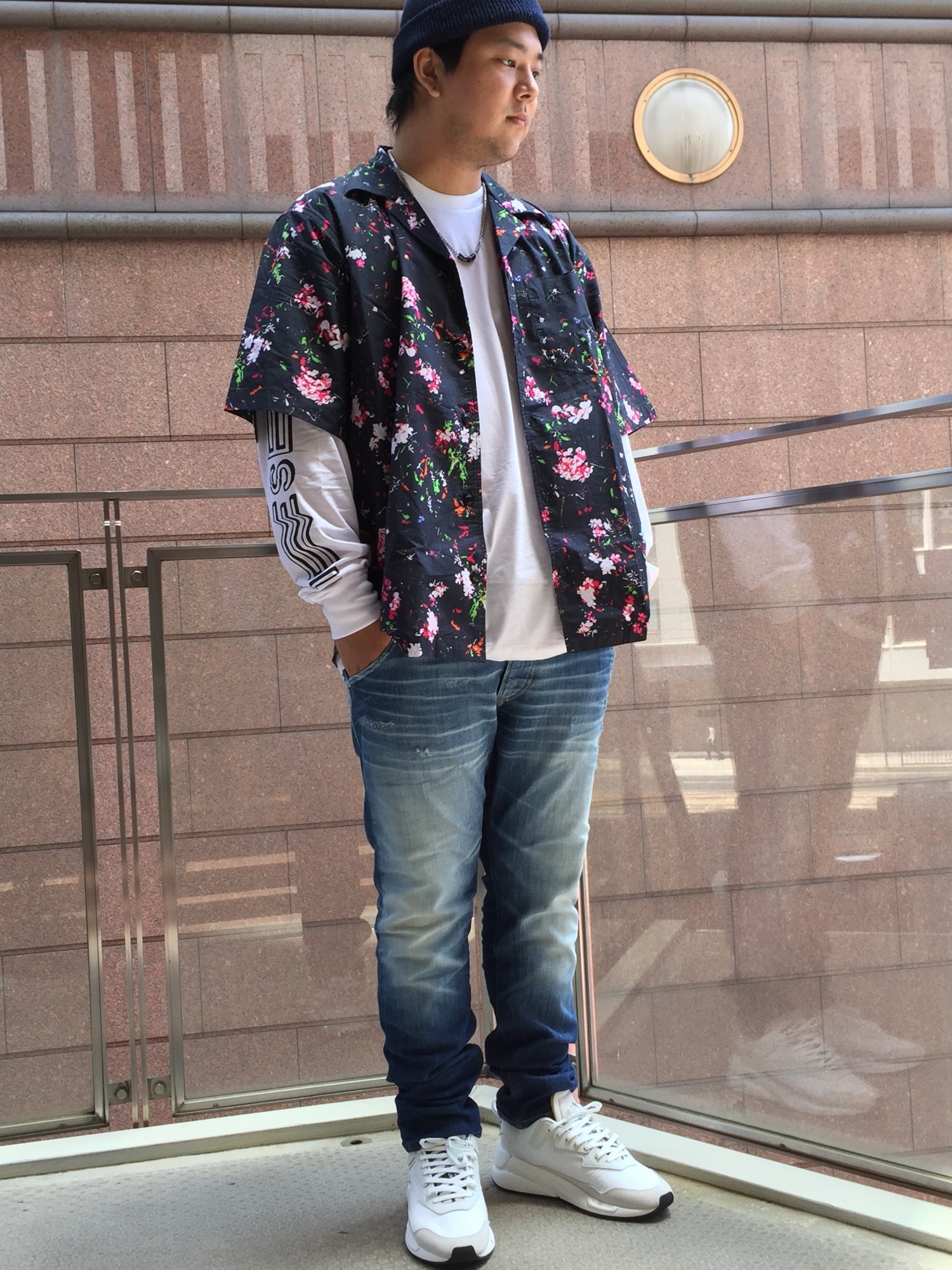 DIESEL（ディーゼル）の「メンズ シャツ 半袖シャツ 花柄