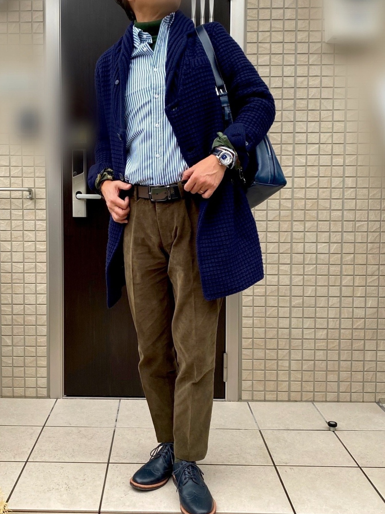 Bark バーク　コート　ニット　チェスター　M ブラック Bark バーク コート ニット チェスター M ブラック Bark バーク