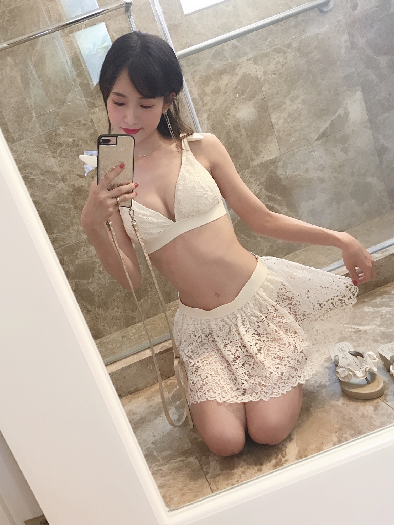 専用】新品タグつき シェリーモナ レース ワンピース ビキニ 三色