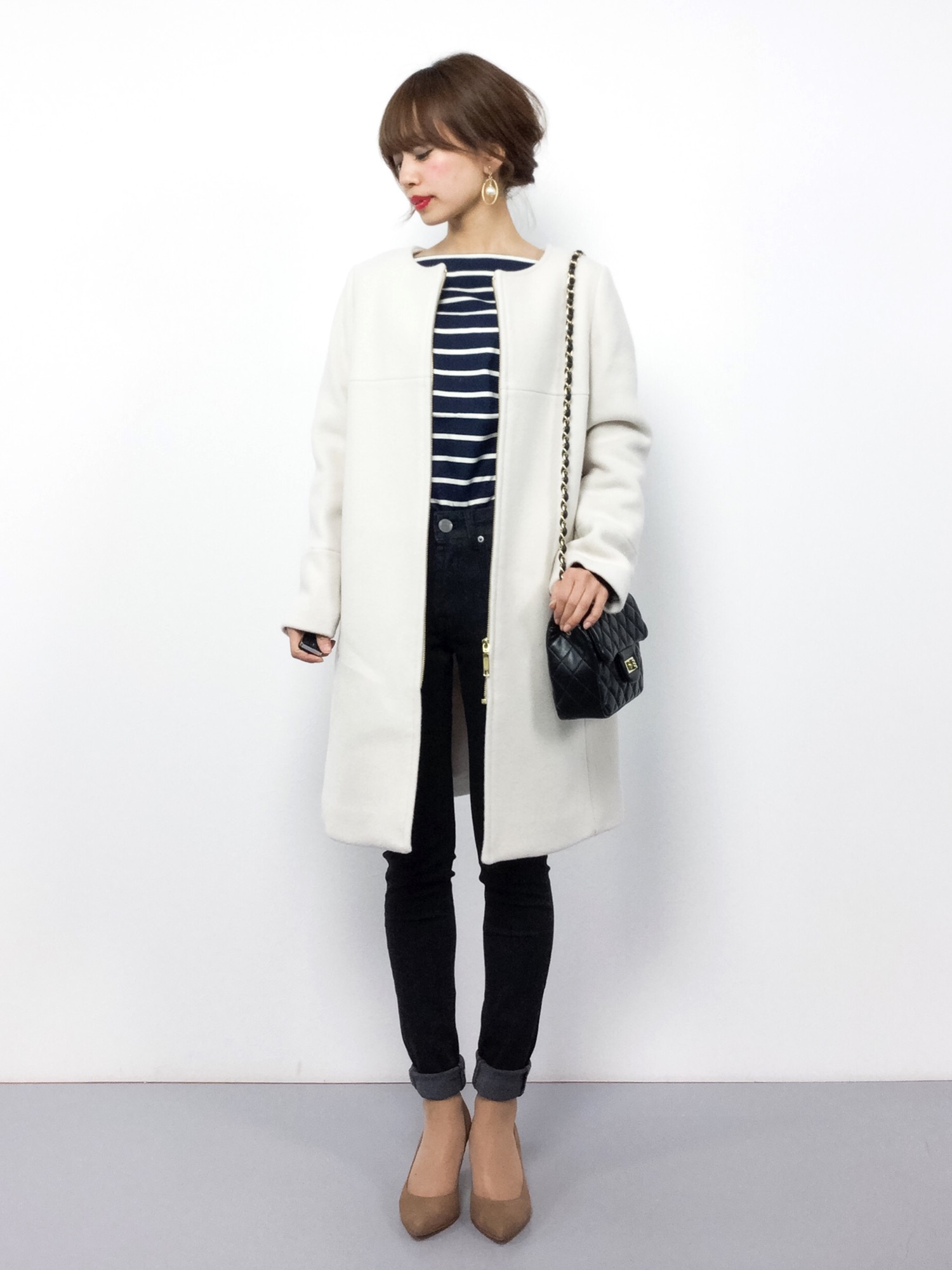 SLOBE IENA（スローブイエナ）の「リバーメルトン ノーカラージップ  